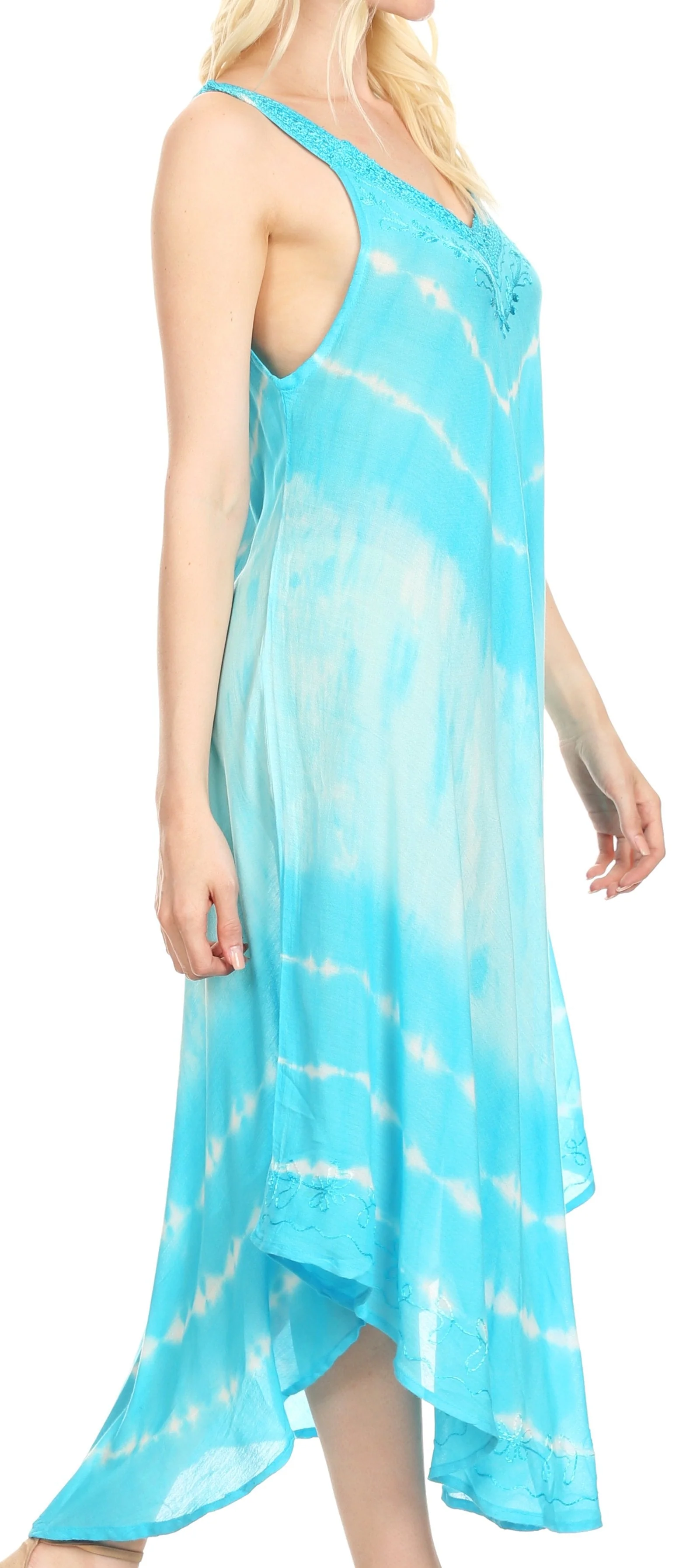 Sakkas Liz  Women's Maxi Loose Sleeveless Summer Casual Tank Dress Cover-up Caftan - Image 24