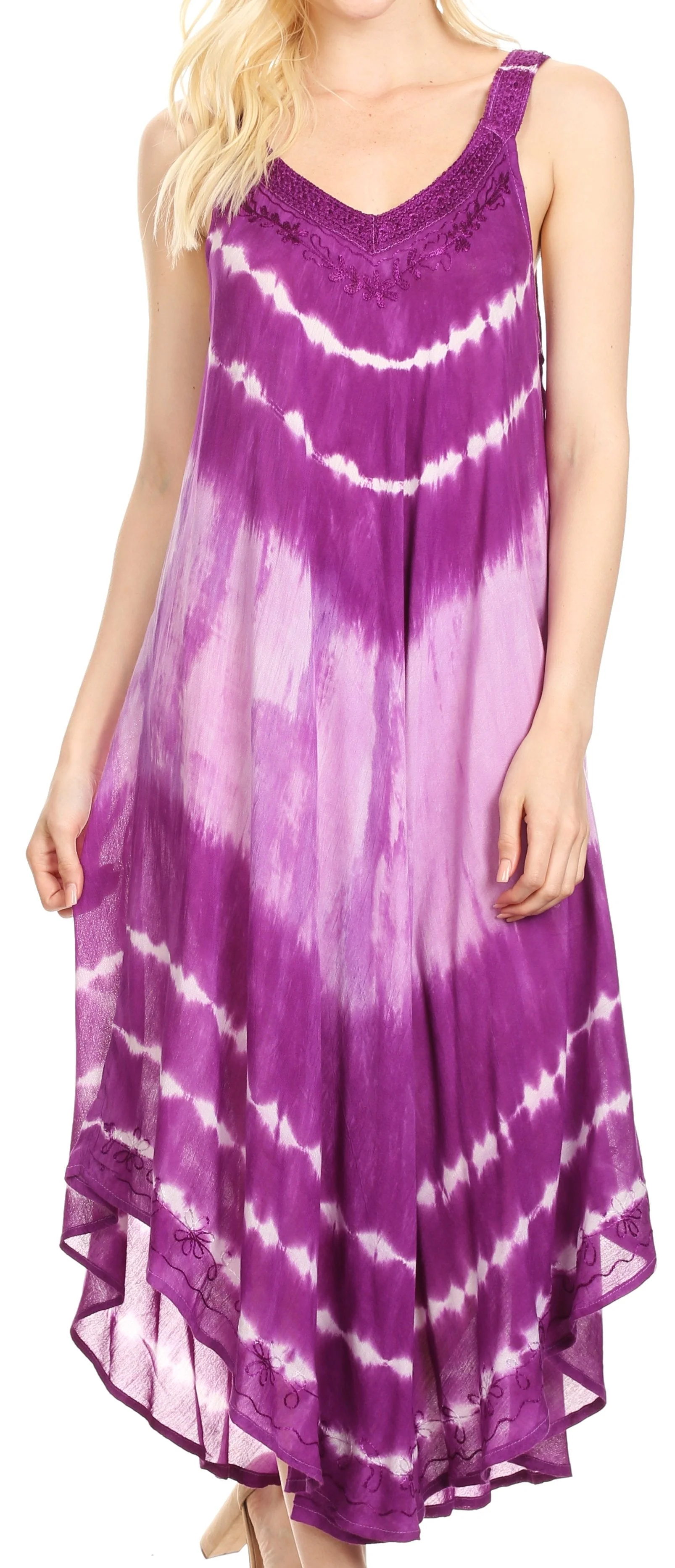 Sakkas Liz  Women's Maxi Loose Sleeveless Summer Casual Tank Dress Cover-up Caftan - Image 26