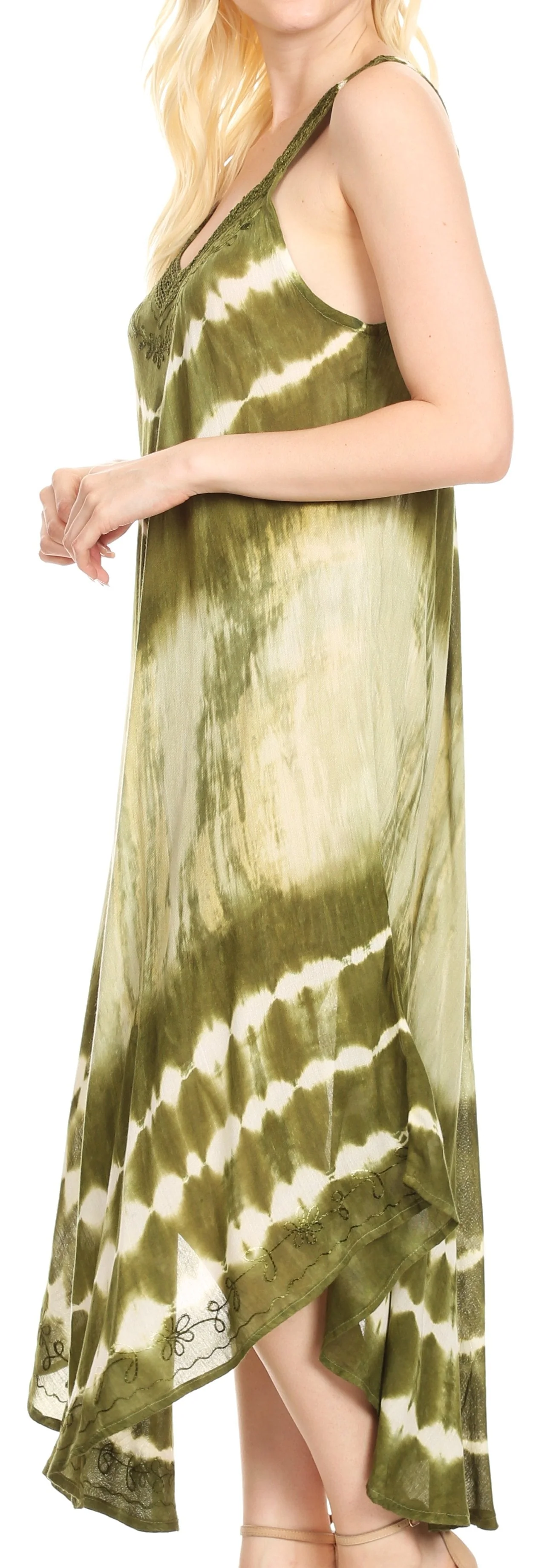 Sakkas Liz  Women's Maxi Loose Sleeveless Summer Casual Tank Dress Cover-up Caftan - Image 3