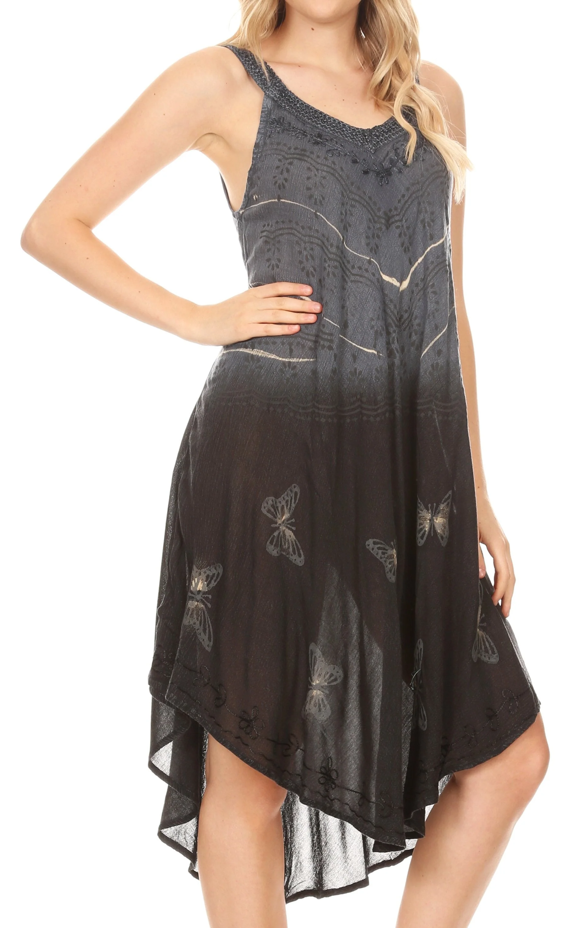 Sakkas Liz  Women's Maxi Loose Sleeveless Summer Casual Tank Dress Cover-up Caftan - Image 34