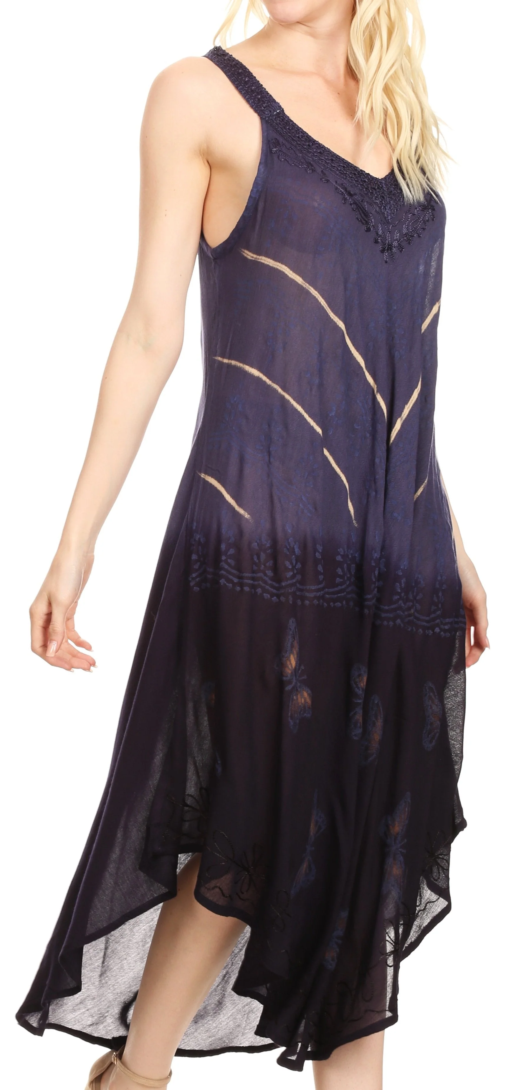 Sakkas Liz  Women's Maxi Loose Sleeveless Summer Casual Tank Dress Cover-up Caftan - Image 39