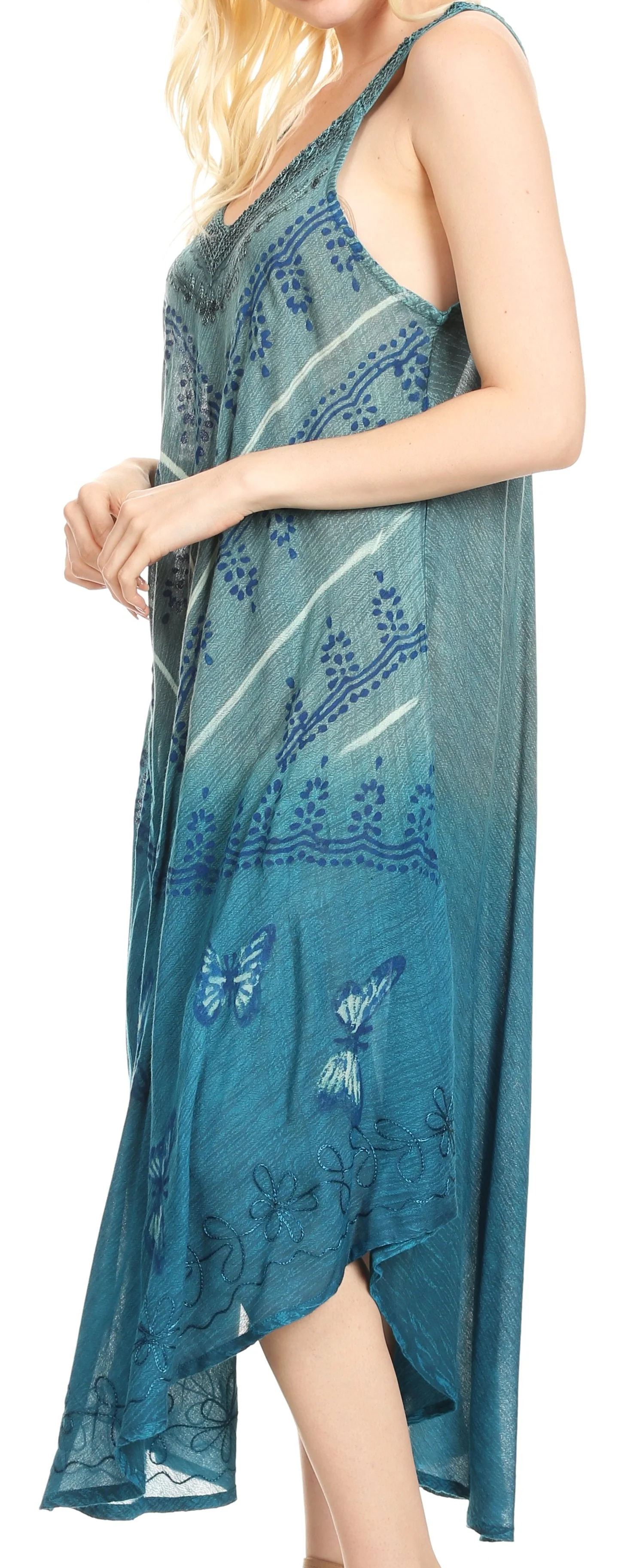 Sakkas Liz  Women's Maxi Loose Sleeveless Summer Casual Tank Dress Cover-up Caftan - Image 53