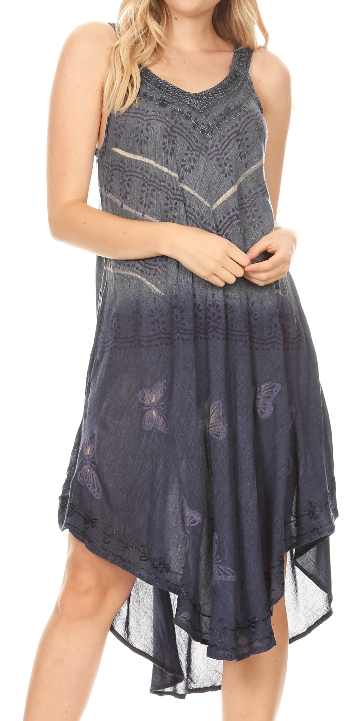 Sakkas Liz  Women's Maxi Loose Sleeveless Summer Casual Tank Dress Cover-up Caftan - Image 56