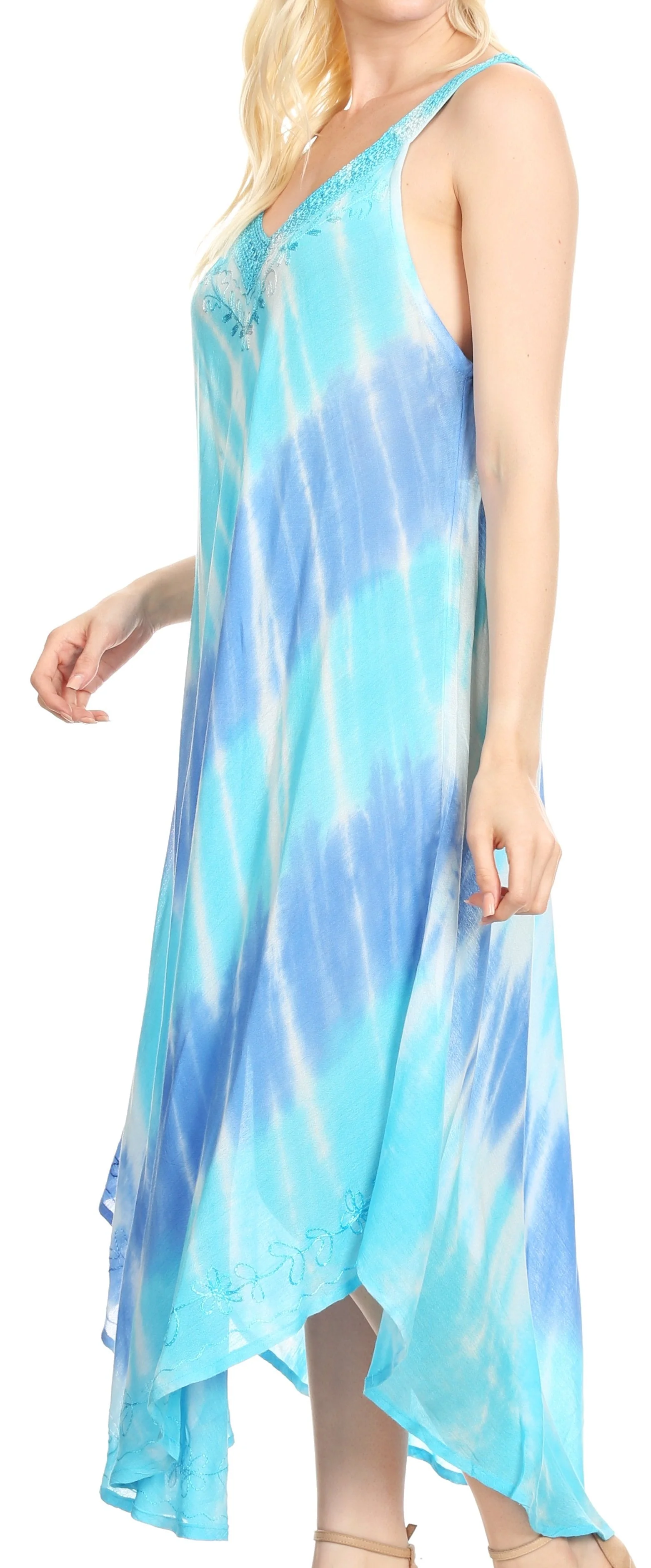 Sakkas Liz  Women's Maxi Loose Sleeveless Summer Casual Tank Dress Cover-up Caftan - Image 68