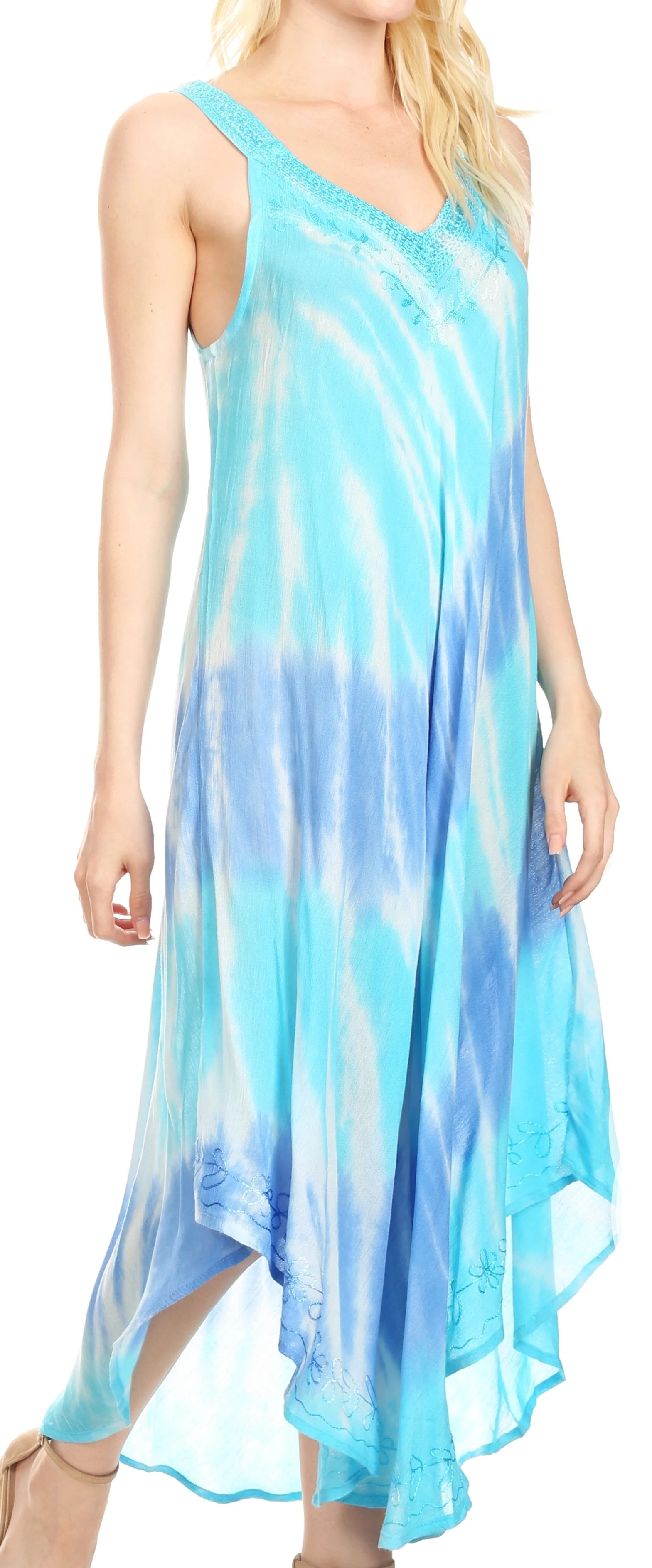 Sakkas Liz  Women's Maxi Loose Sleeveless Summer Casual Tank Dress Cover-up Caftan - Image 69