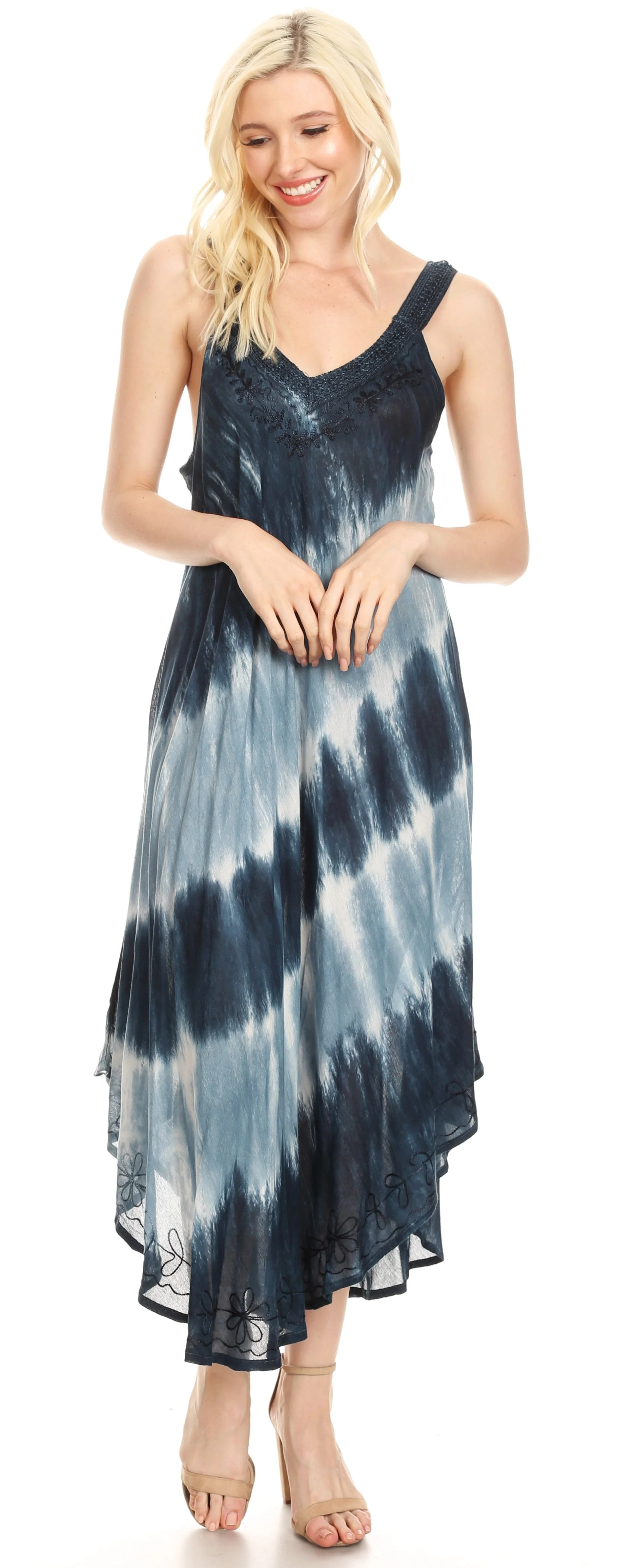 Sakkas Liz  Women's Maxi Loose Sleeveless Summer Casual Tank Dress Cover-up Caftan - Image 80