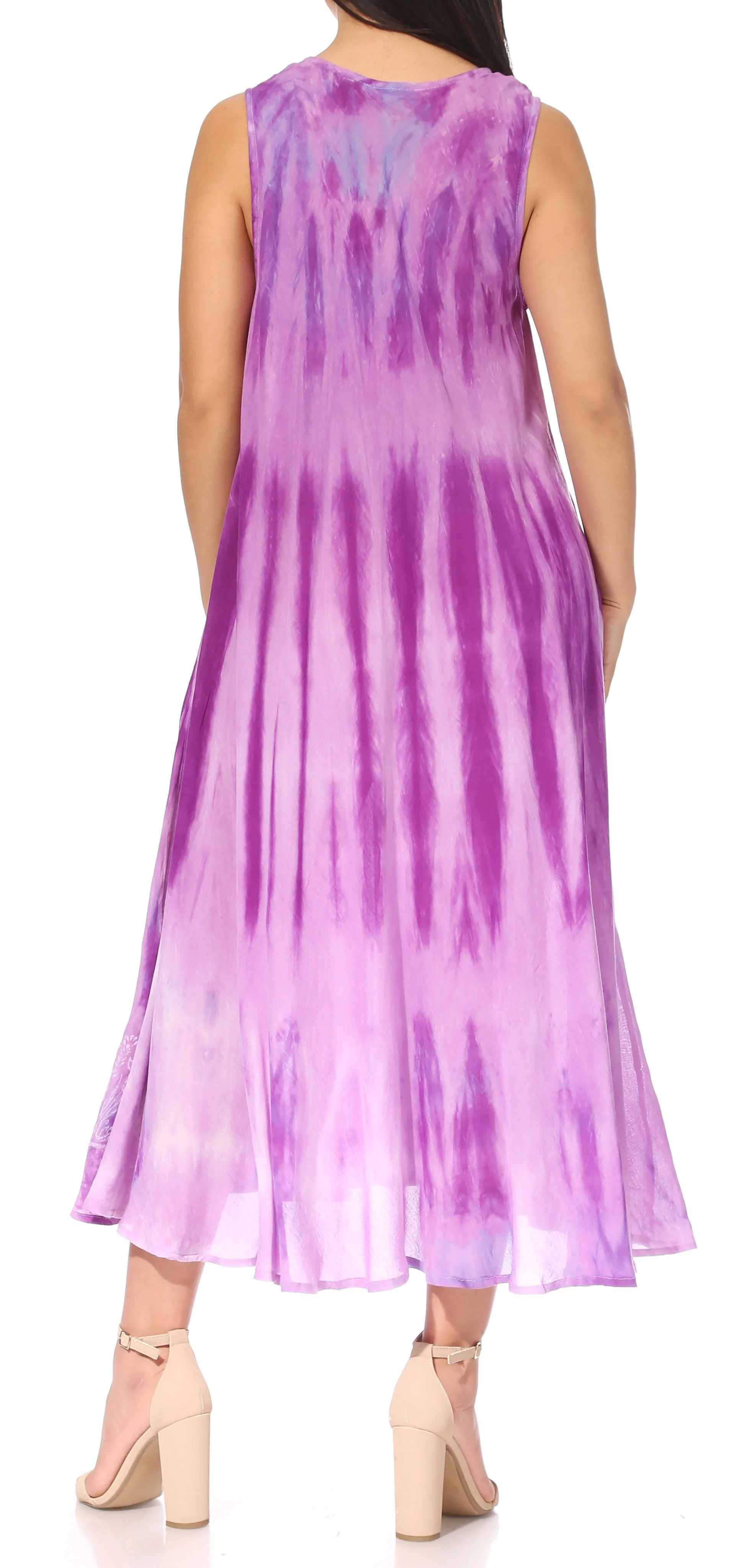 Sakkas Liza Women's Sleeveless Maxi Caftan Dress for Casual Summer Wear with Bohemian Flair and Handy Pockets - Image 22