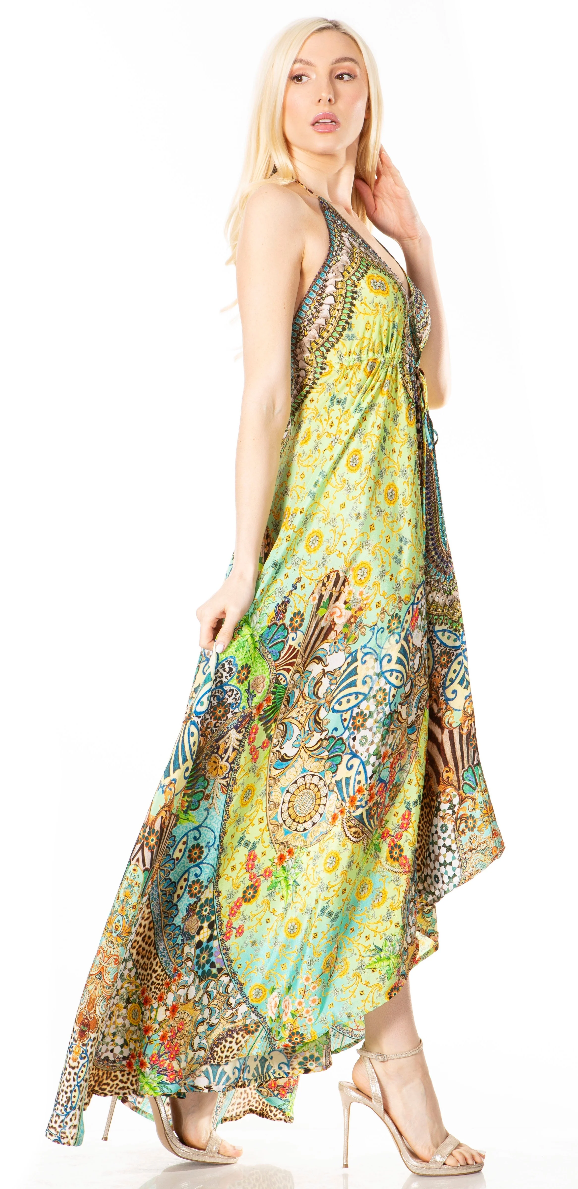 Sakkas Lizi 2 Women's High-Low Halter Maxi Dress for Beach and Vacation Parties - Image 104