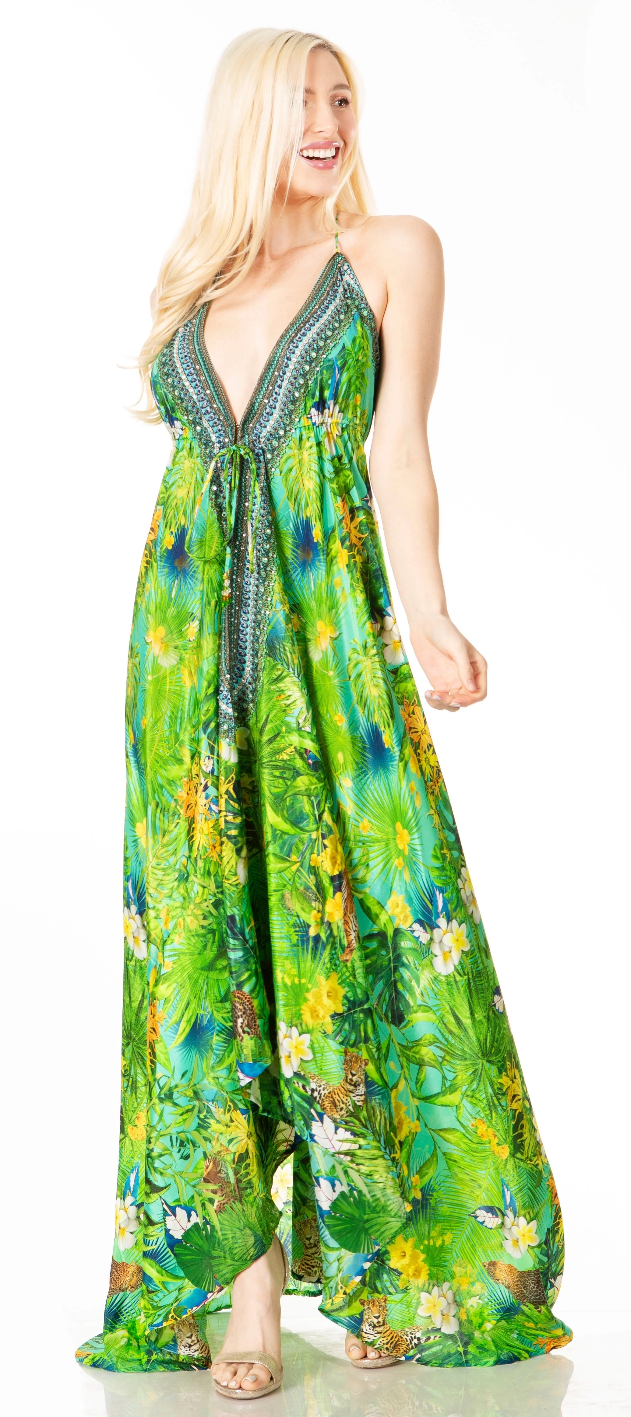 Sakkas Lizi 2 Women's High-Low Halter Maxi Dress for Beach and Vacation Parties - Image 115