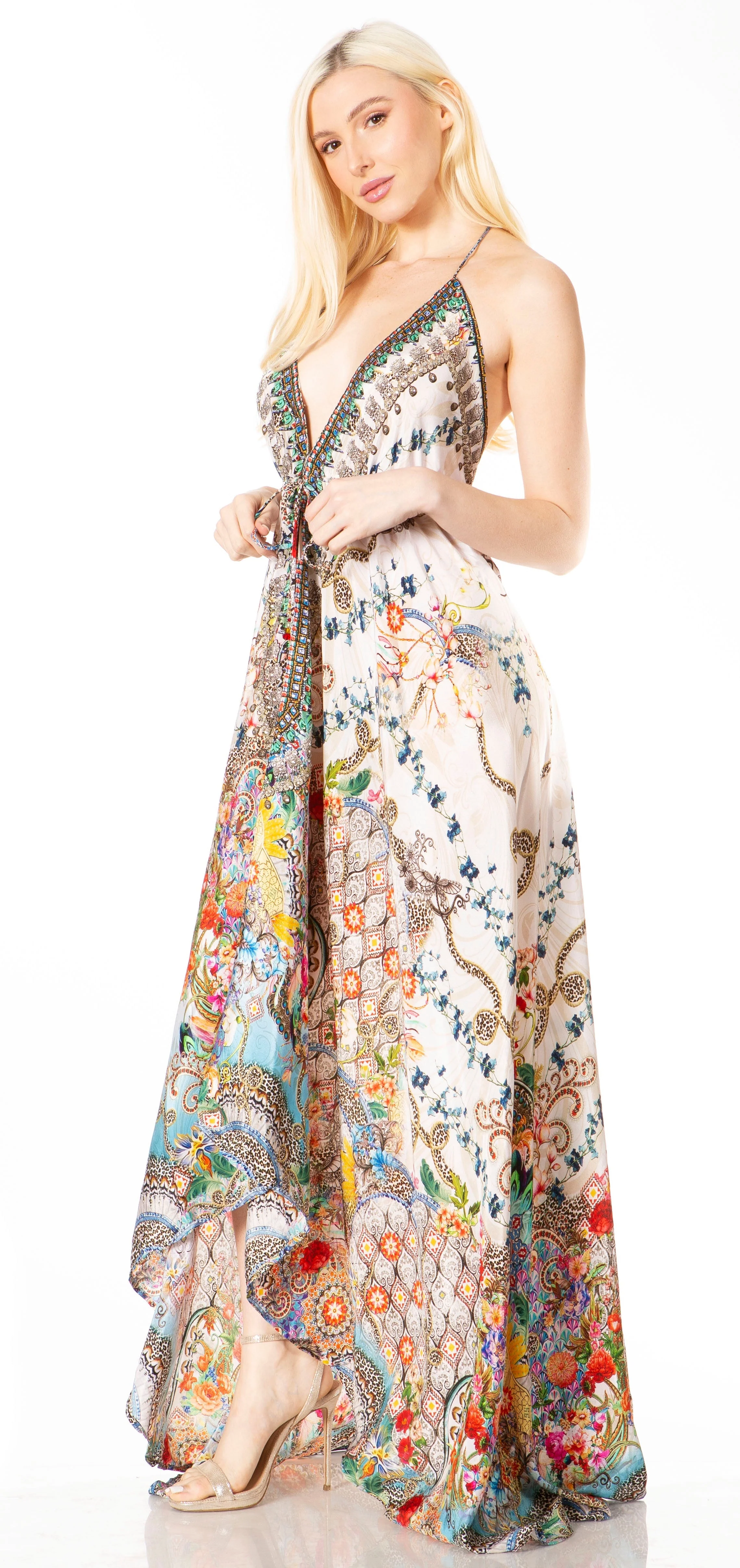 Sakkas Lizi 2 Women's High-Low Halter Maxi Dress for Beach and Vacation Parties - Image 118