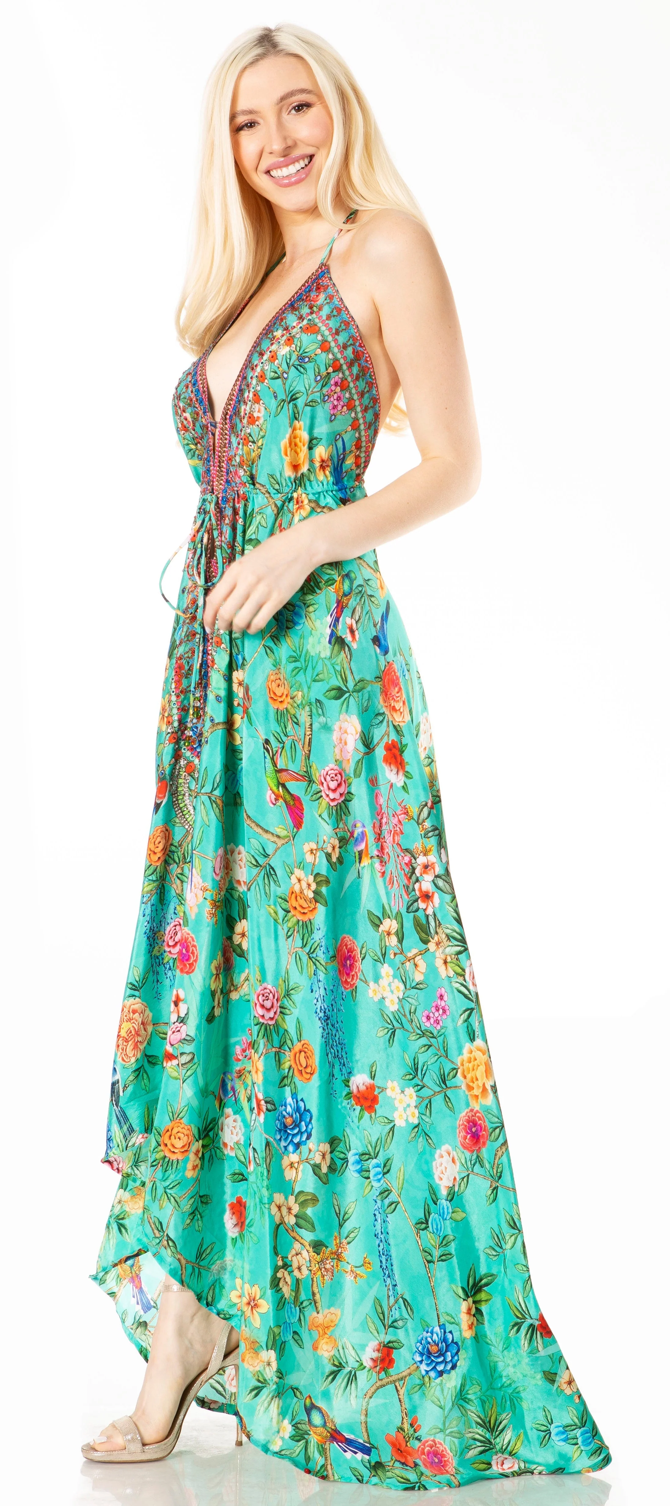 Sakkas Lizi 2 Women's High-Low Halter Maxi Dress for Beach and Vacation Parties - Image 123