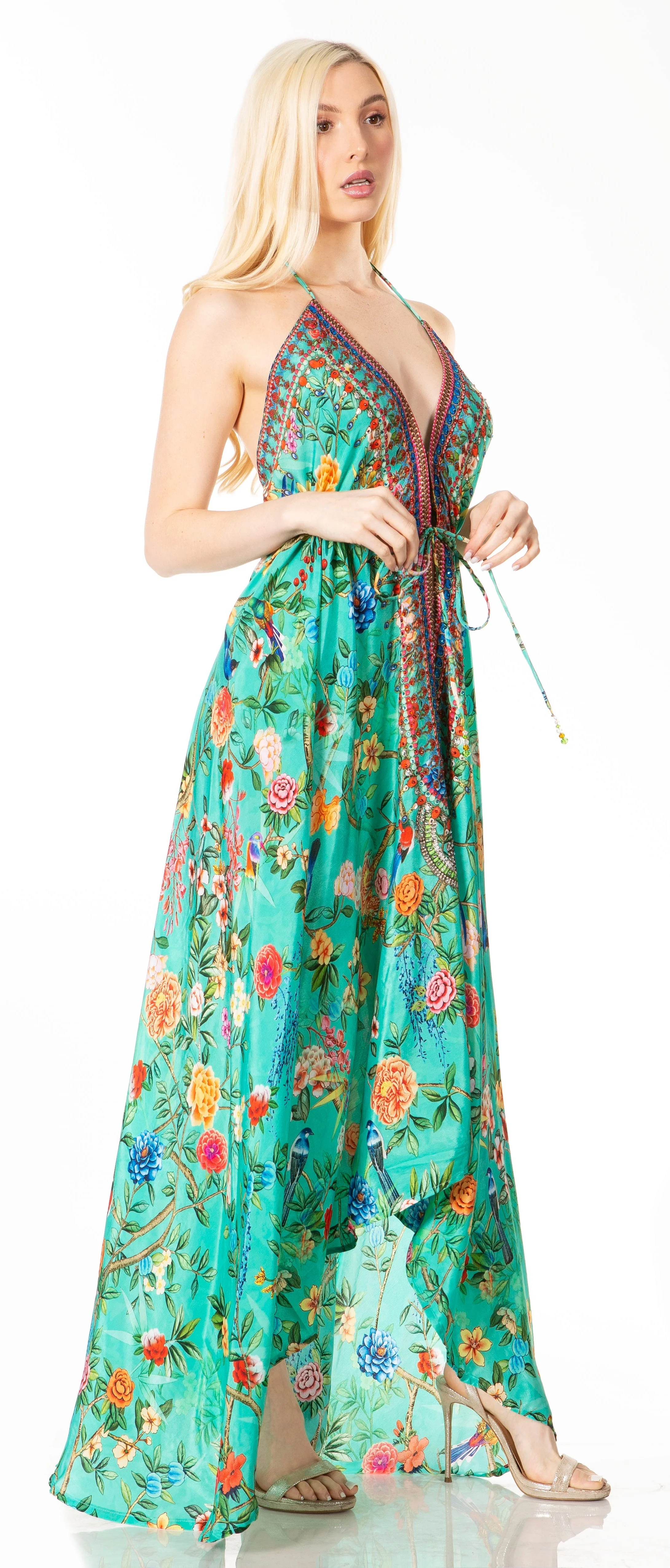Sakkas Lizi 2 Women's High-Low Halter Maxi Dress for Beach and Vacation Parties - Image 124
