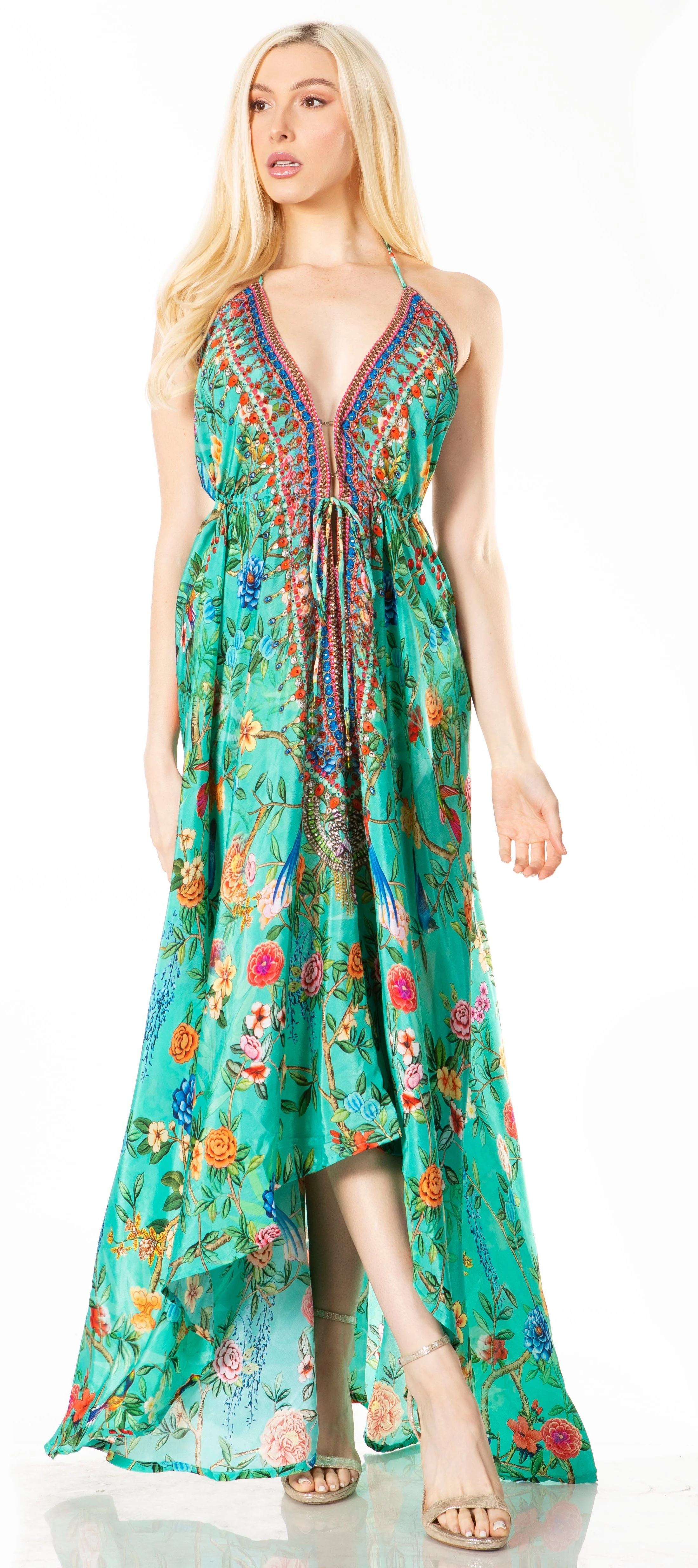 Sakkas Lizi 2 Women's High-Low Halter Maxi Dress for Beach and Vacation Parties - Image 125