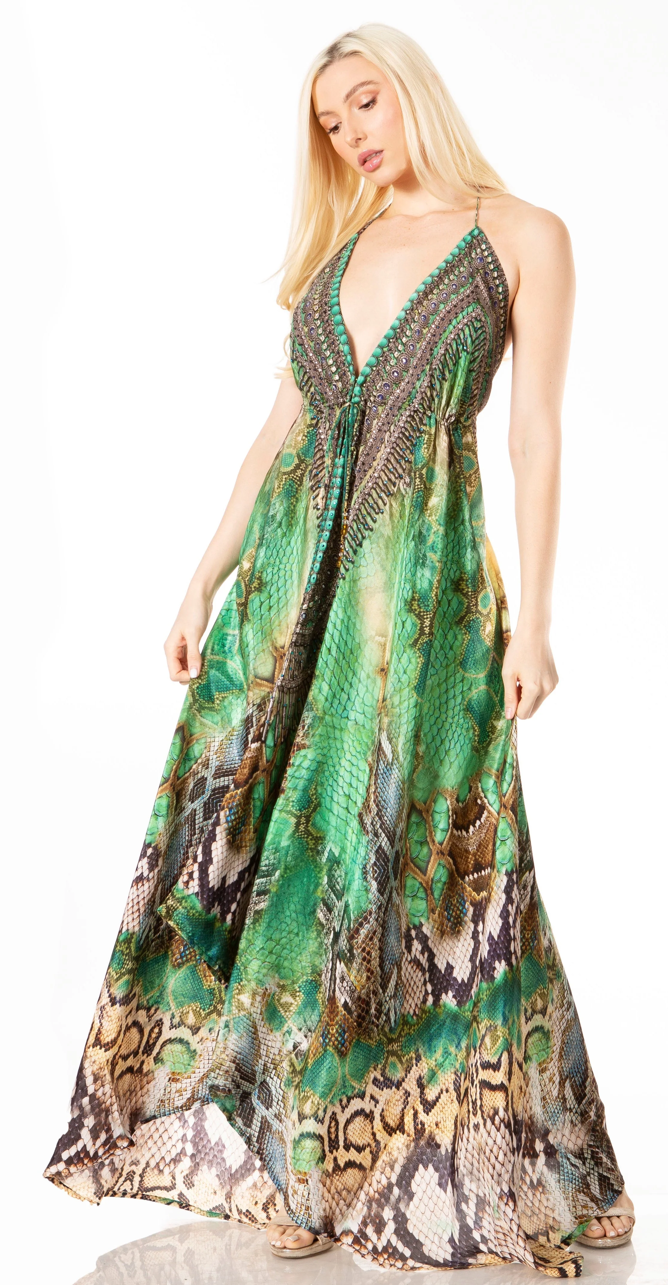 Sakkas Lizi 2 Women's High-Low Halter Maxi Dress for Beach and Vacation Parties - Image 16