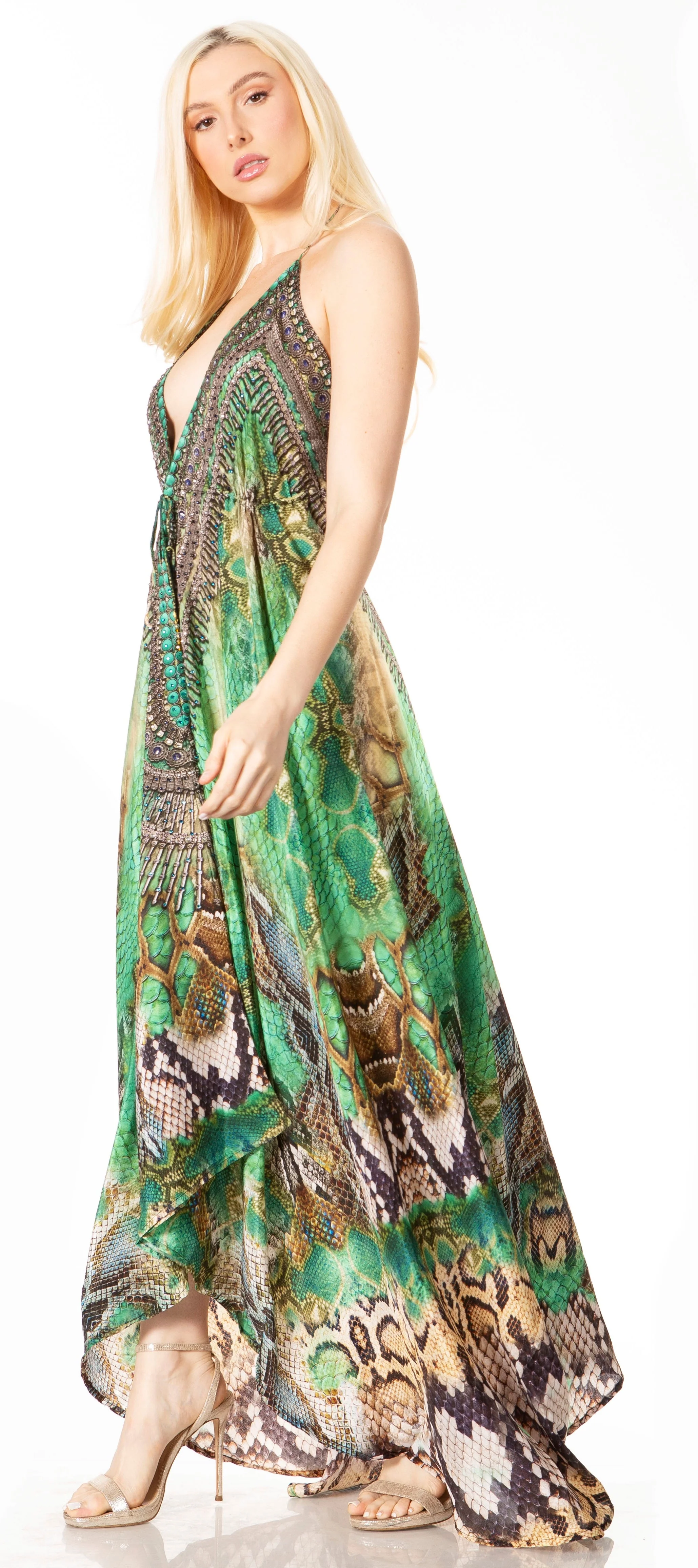 Sakkas Lizi 2 Women's High-Low Halter Maxi Dress for Beach and Vacation Parties - Image 18