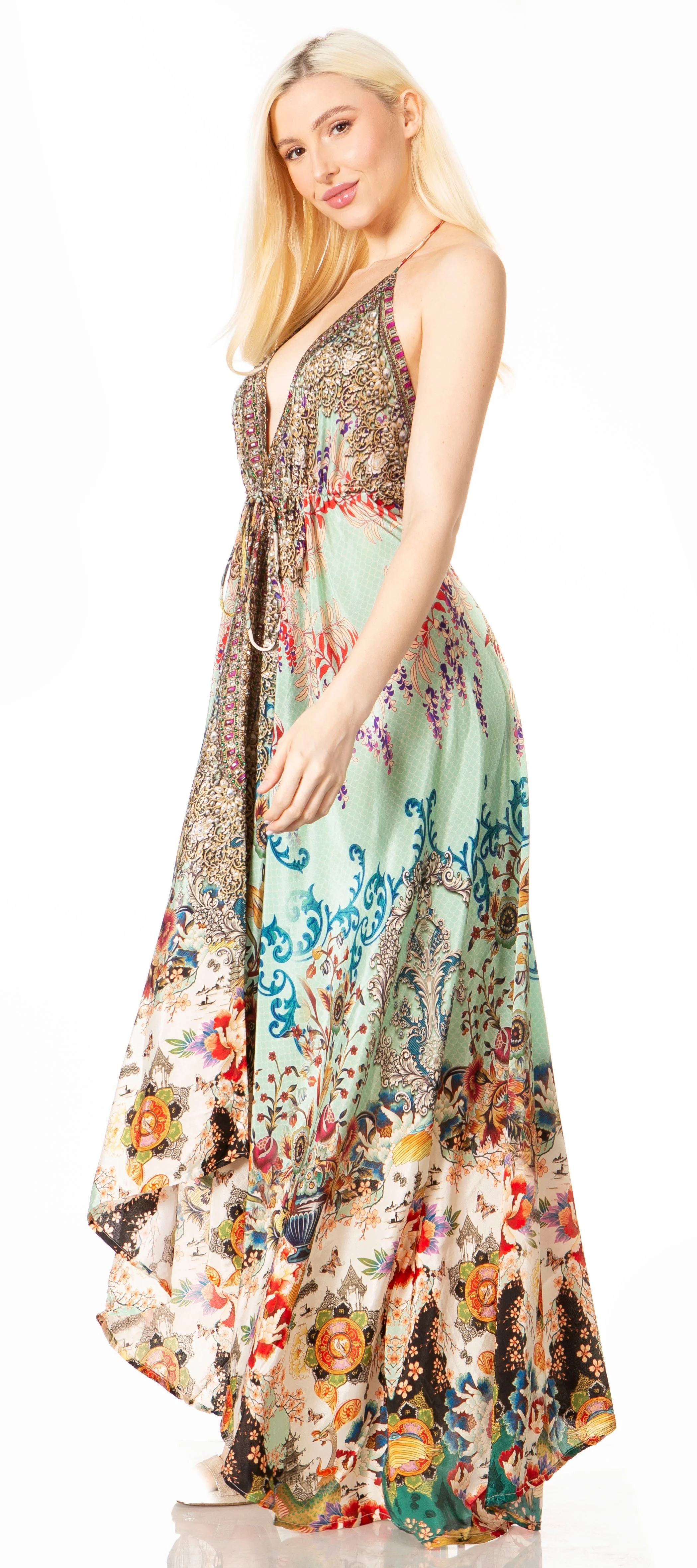 Sakkas Lizi 2 Women's High-Low Halter Maxi Dress for Beach and Vacation Parties - Image 28