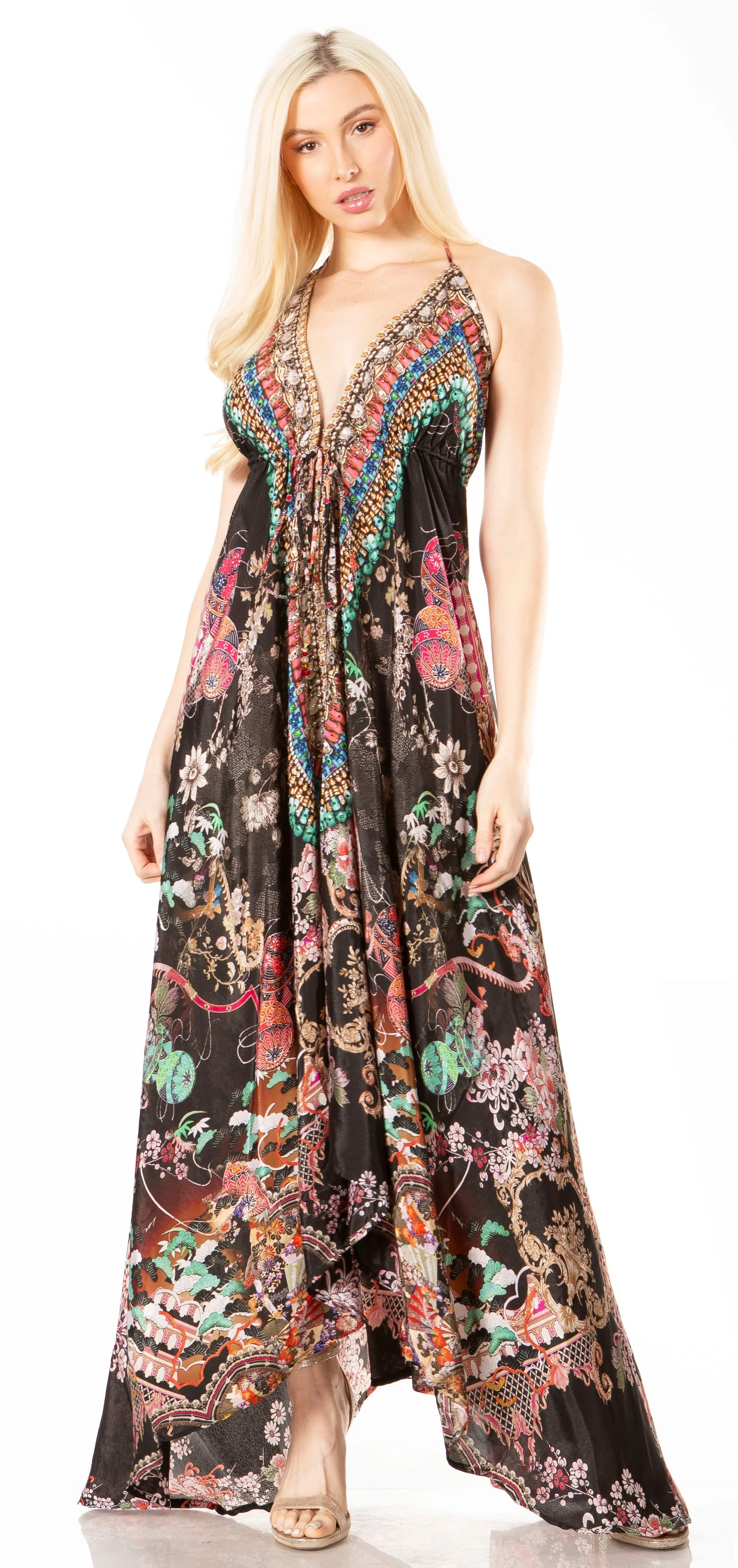 Sakkas Lizi 2 Women's High-Low Halter Maxi Dress for Beach and Vacation Parties - Image 31