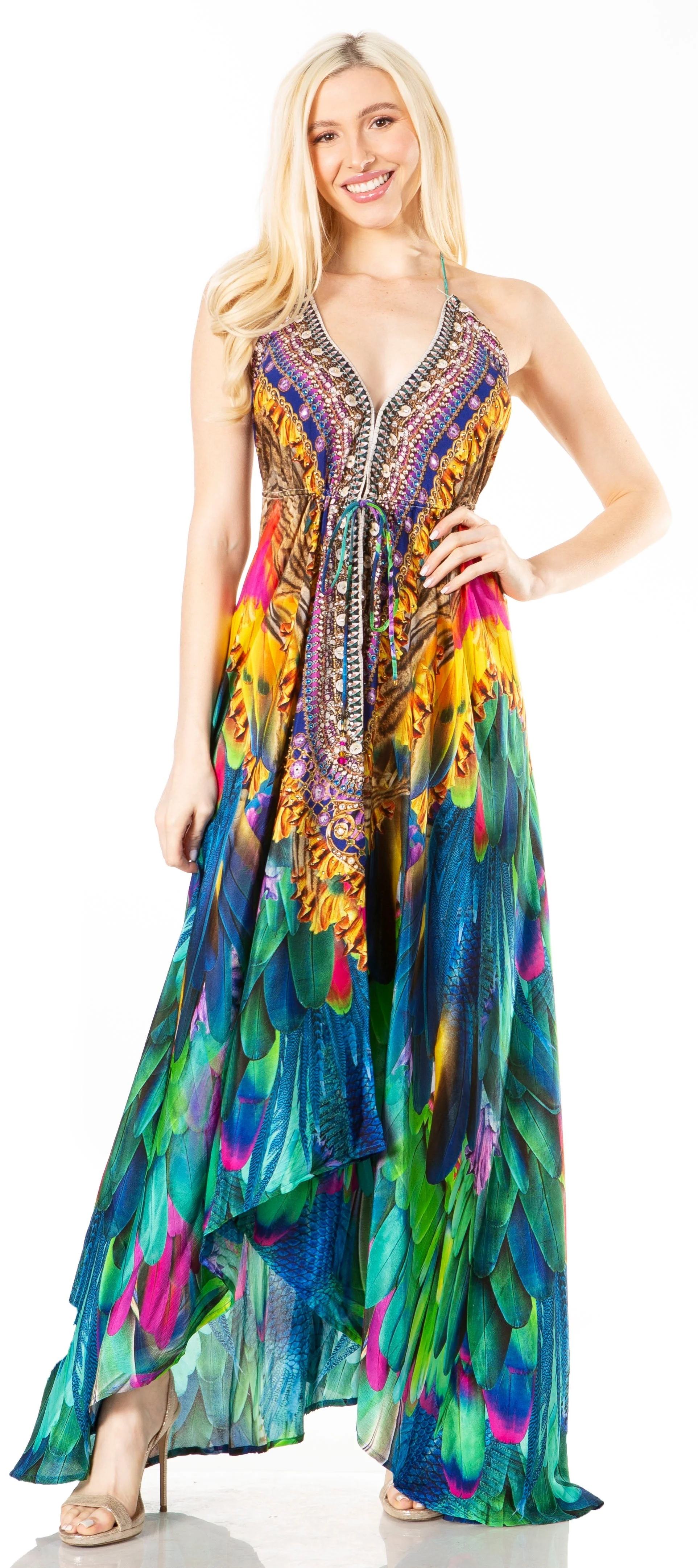 Sakkas Lizi 2 Women's High-Low Halter Maxi Dress for Beach and Vacation Parties - Image 50