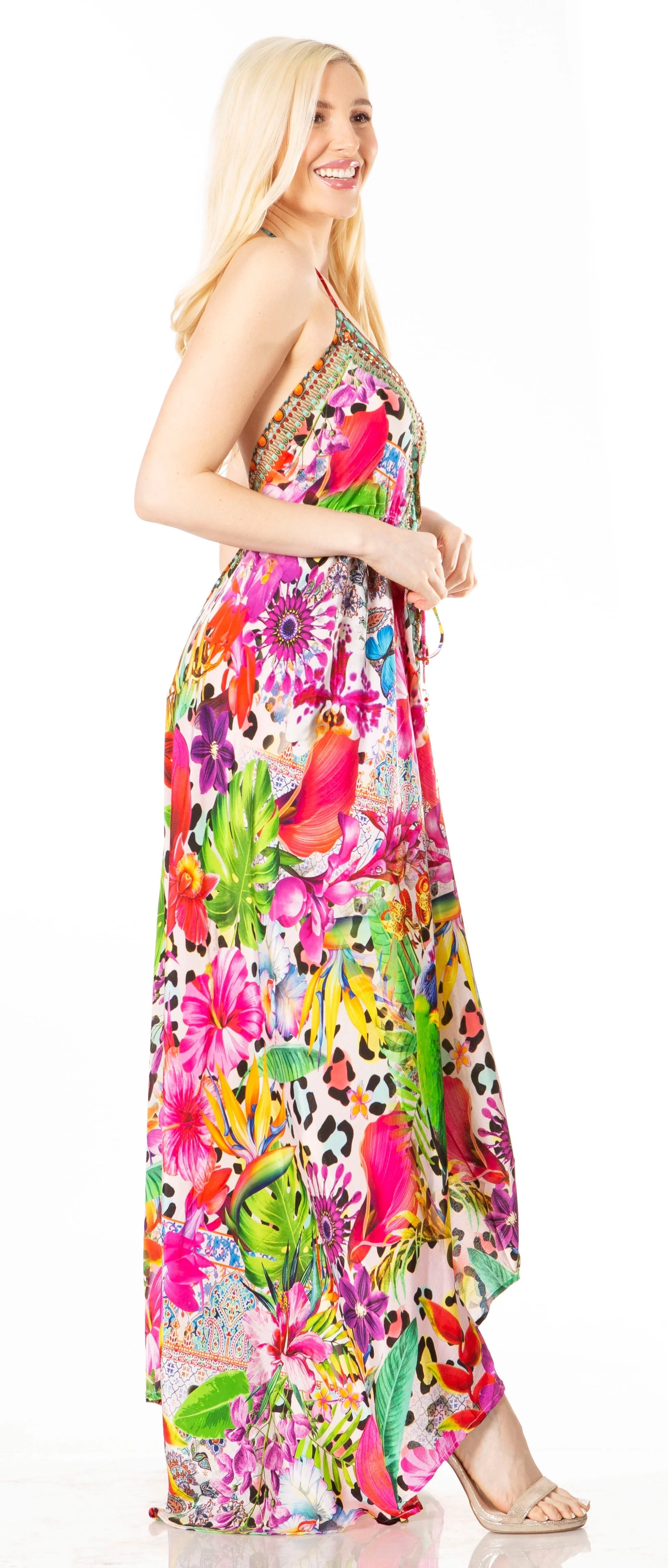 Sakkas Lizi 2 Women's High-Low Halter Maxi Dress for Beach and Vacation Parties - Image 64
