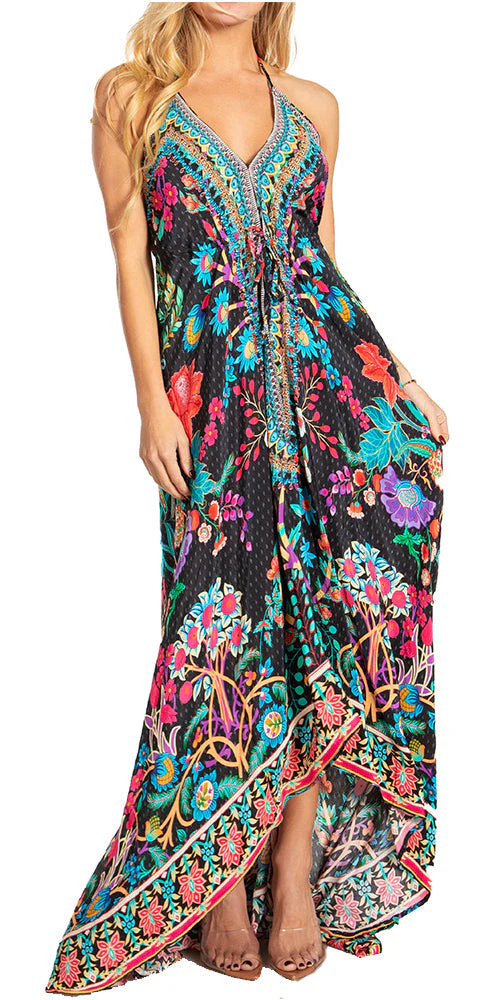 Sakkas Lizi 2025 Womens Maxi High-low Halter Handkerchief Long Dress Beach Party - Image 11