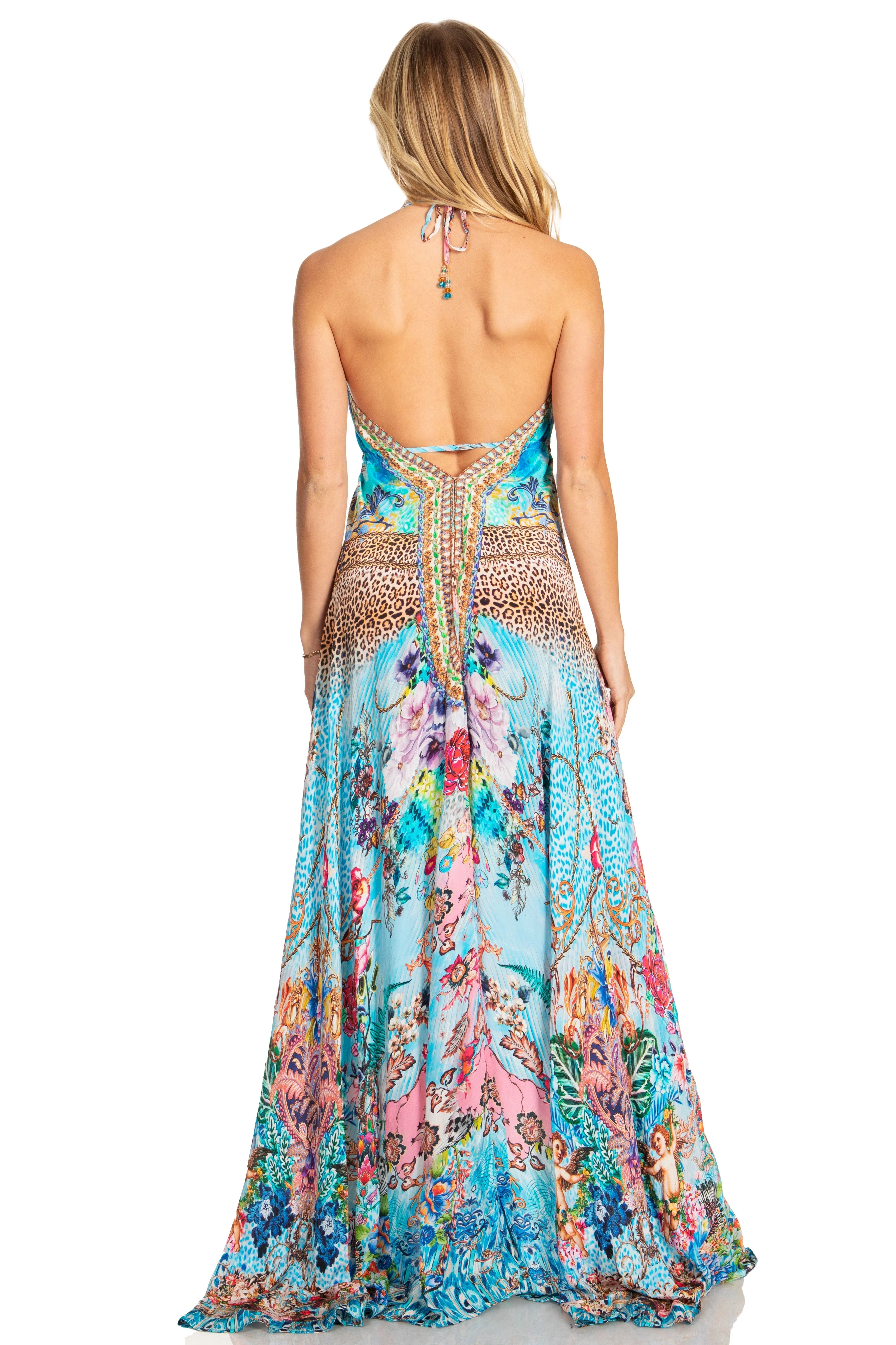 Sakkas Lizi 2025 Womens Maxi High-low Halter Handkerchief Long Dress Beach Party - Image 122