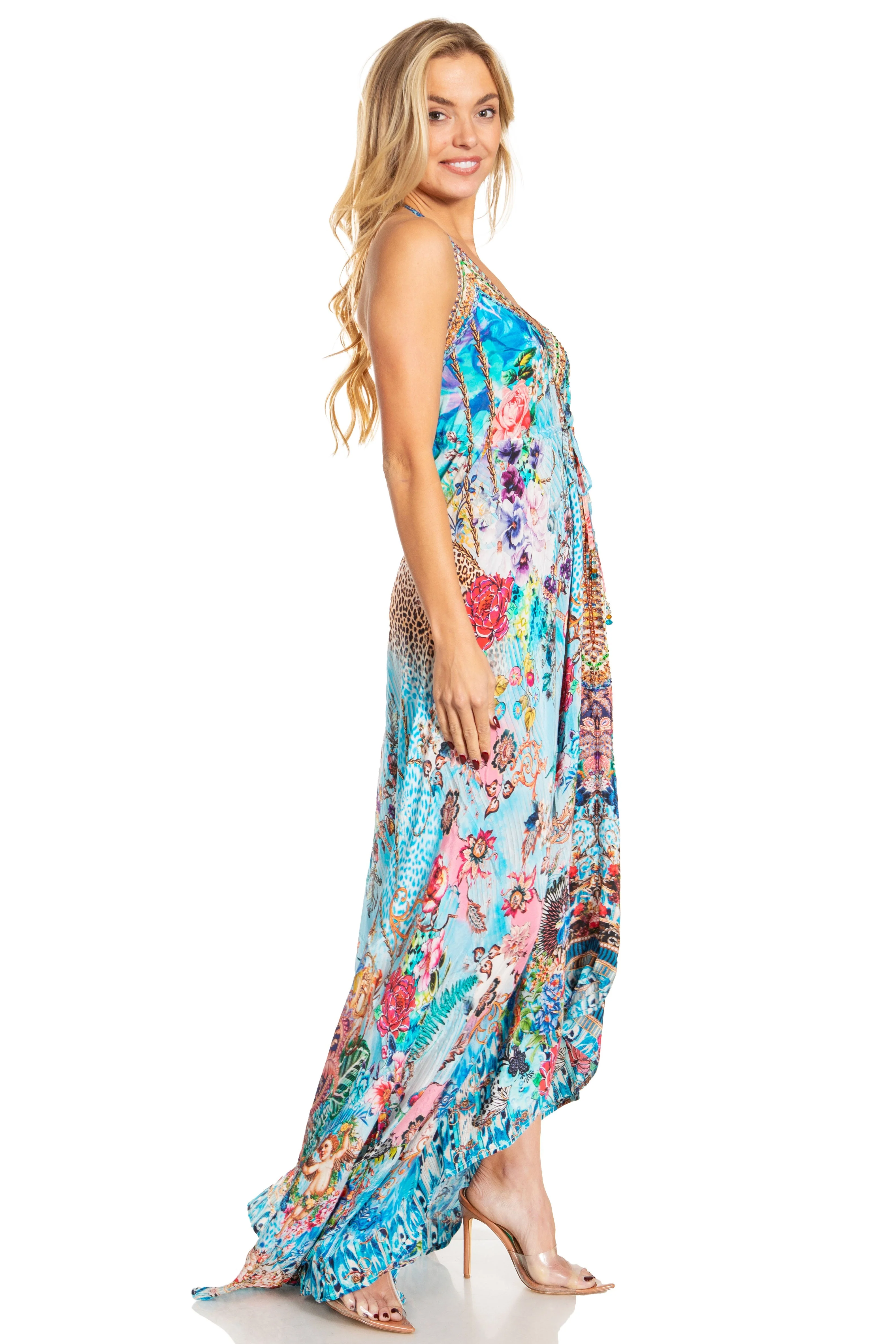 Sakkas Lizi 2025 Womens Maxi High-low Halter Handkerchief Long Dress Beach Party - Image 124