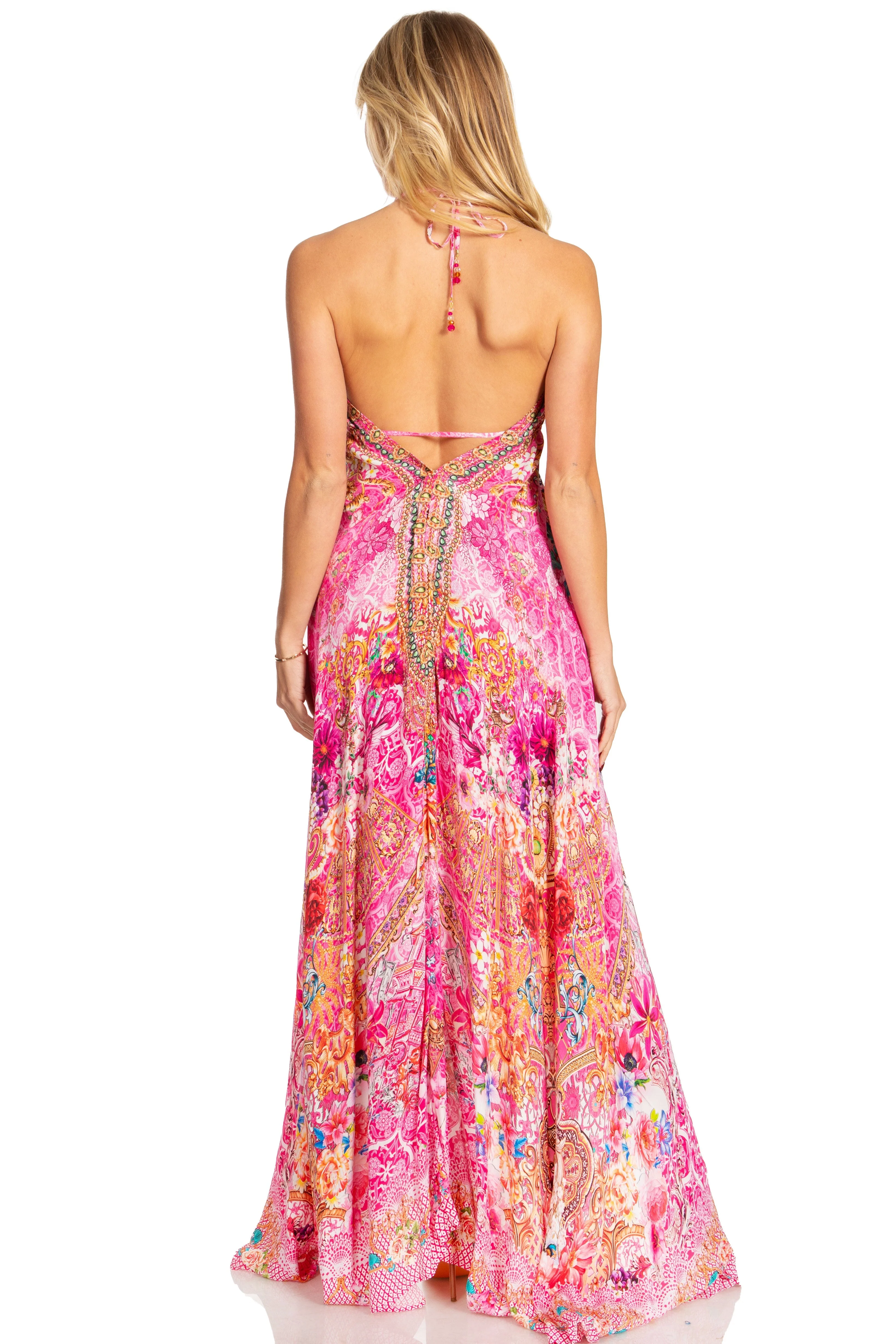Sakkas Lizi 2025 Womens Maxi High-low Halter Handkerchief Long Dress Beach Party - Image 137
