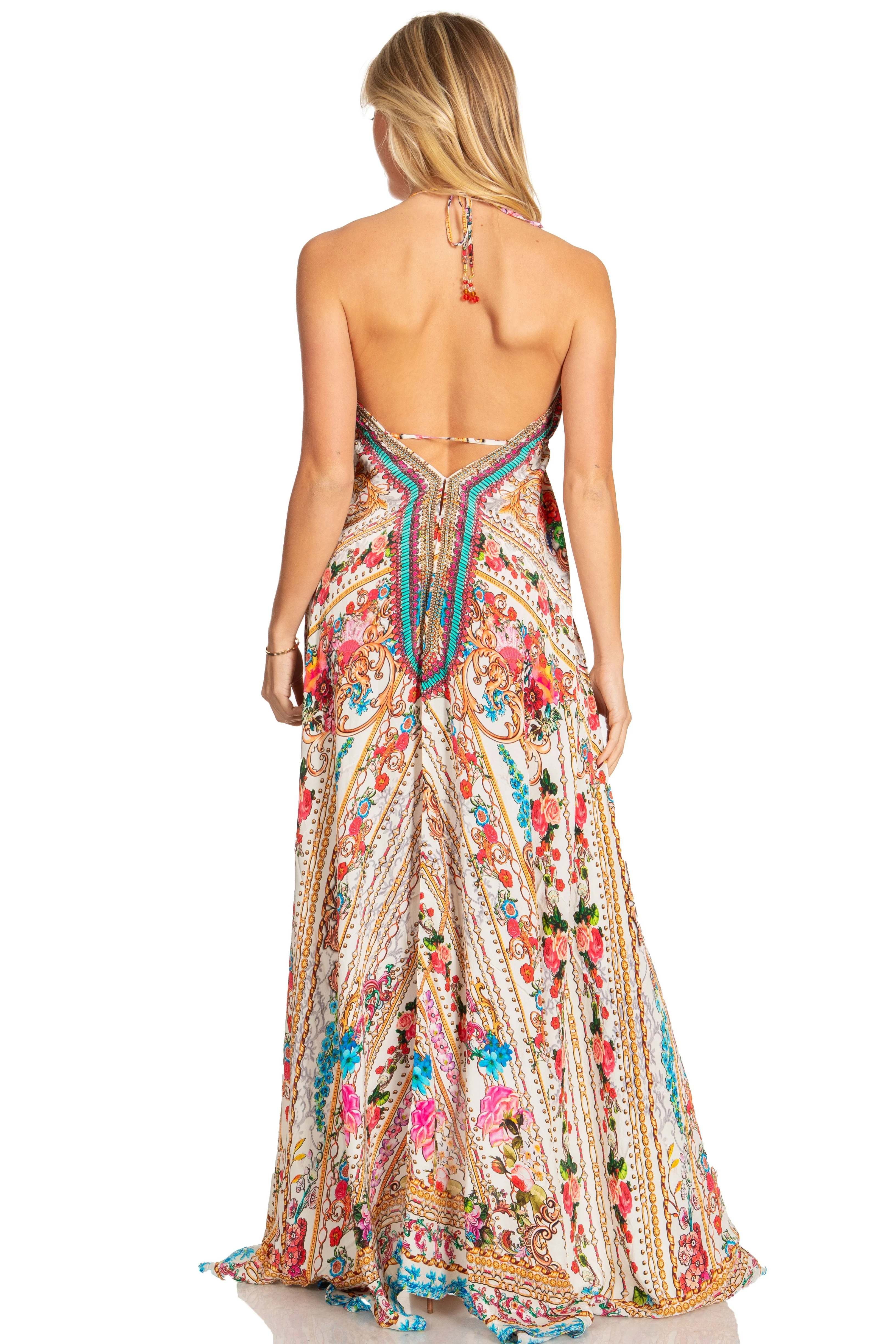 Sakkas Lizi 2025 Womens Maxi High-low Halter Handkerchief Long Dress Beach Party - Image 142