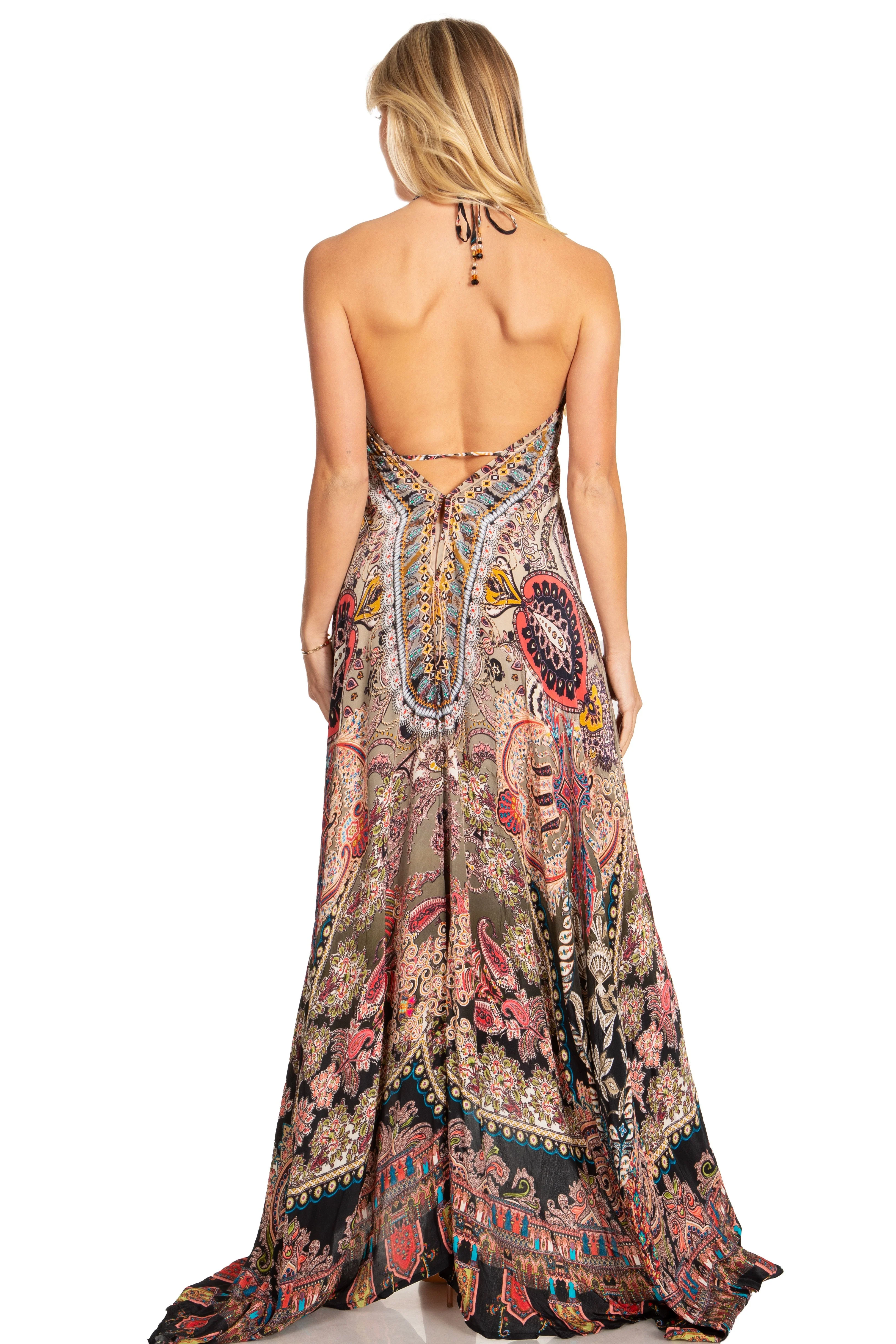 Sakkas Lizi 2025 Womens Maxi High-low Halter Handkerchief Long Dress Beach Party - Image 147