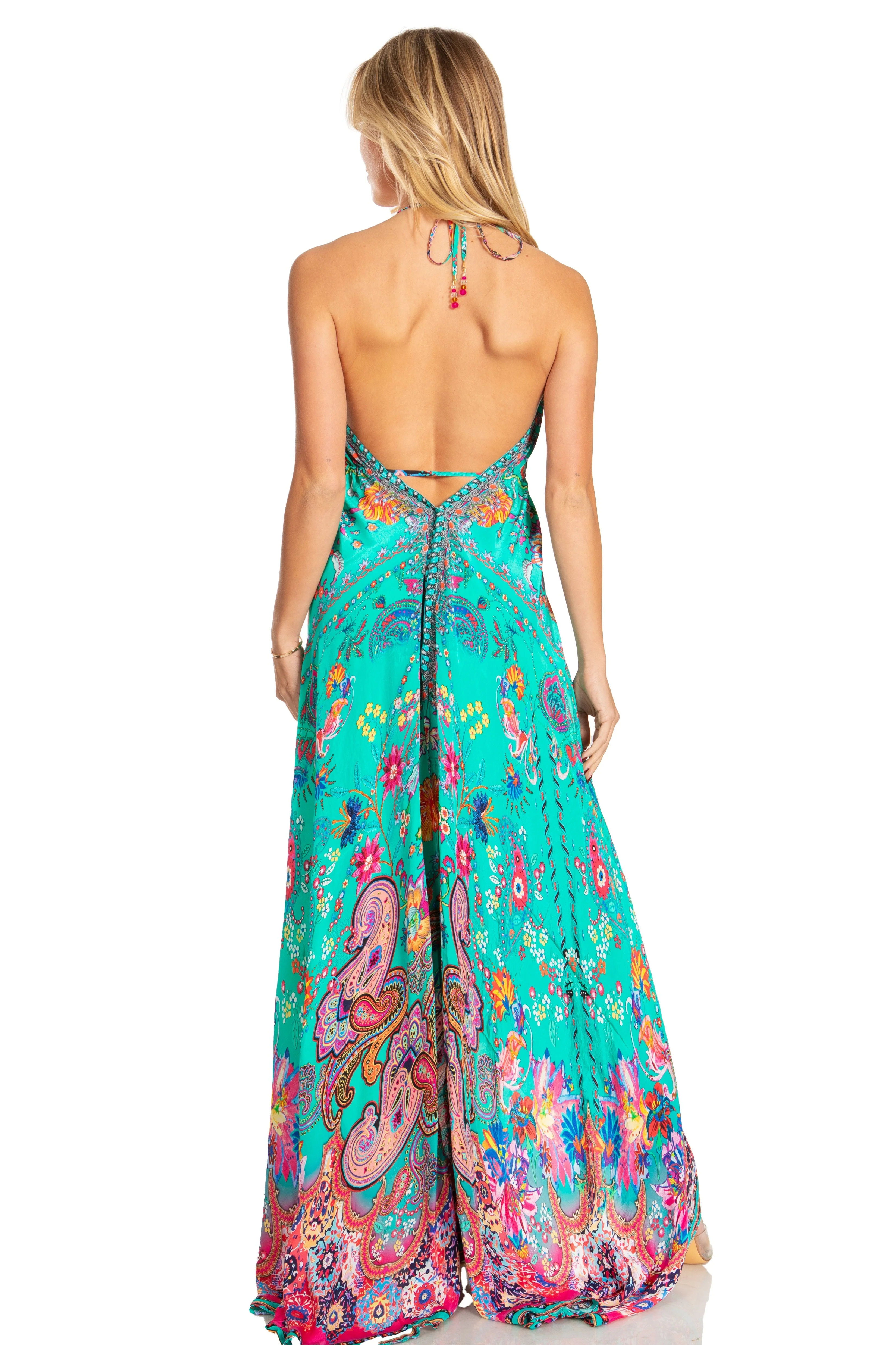 Sakkas Lizi 2025 Womens Maxi High-low Halter Handkerchief Long Dress Beach Party - Image 57
