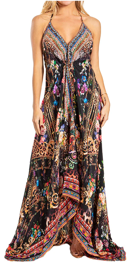 Sakkas Lizi 2025 Womens Maxi High-low Halter Handkerchief Long Dress Beach Party - Image 71