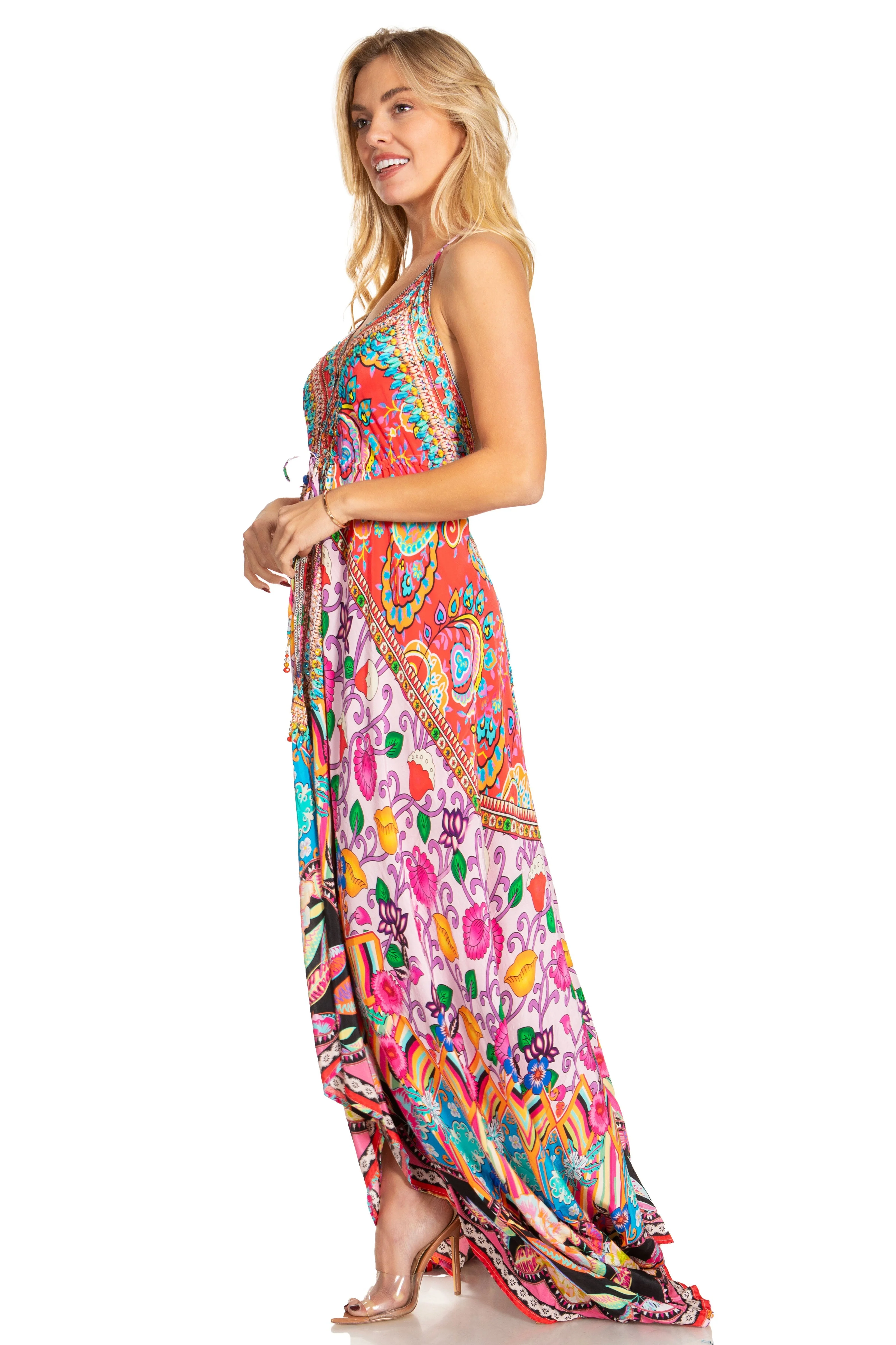Sakkas Lizi 2025 Womens Maxi High-low Halter Handkerchief Long Dress Beach Party - Image 78