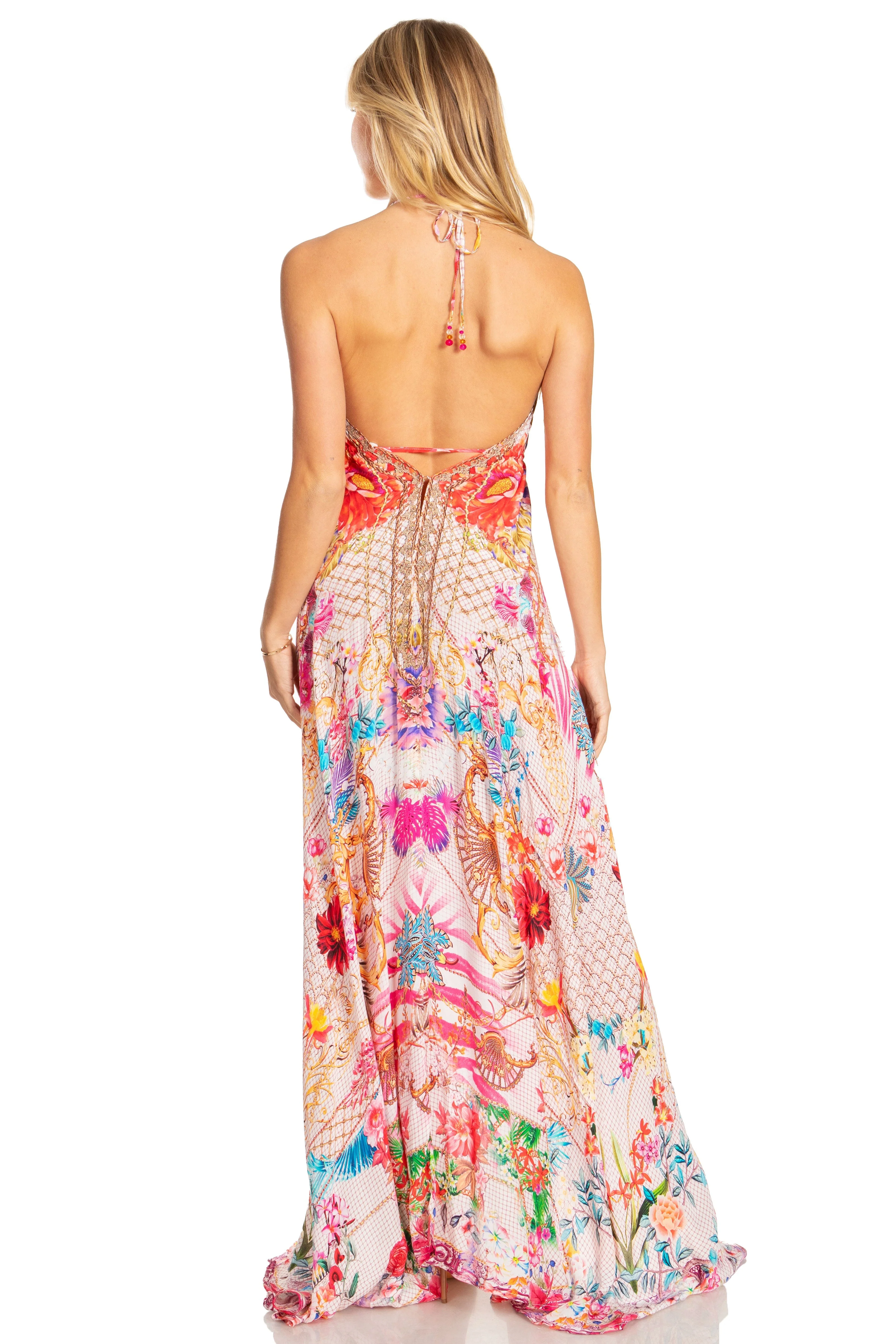 Sakkas Lizi 2025 Womens Maxi High-low Halter Handkerchief Long Dress Beach Party - Image 92