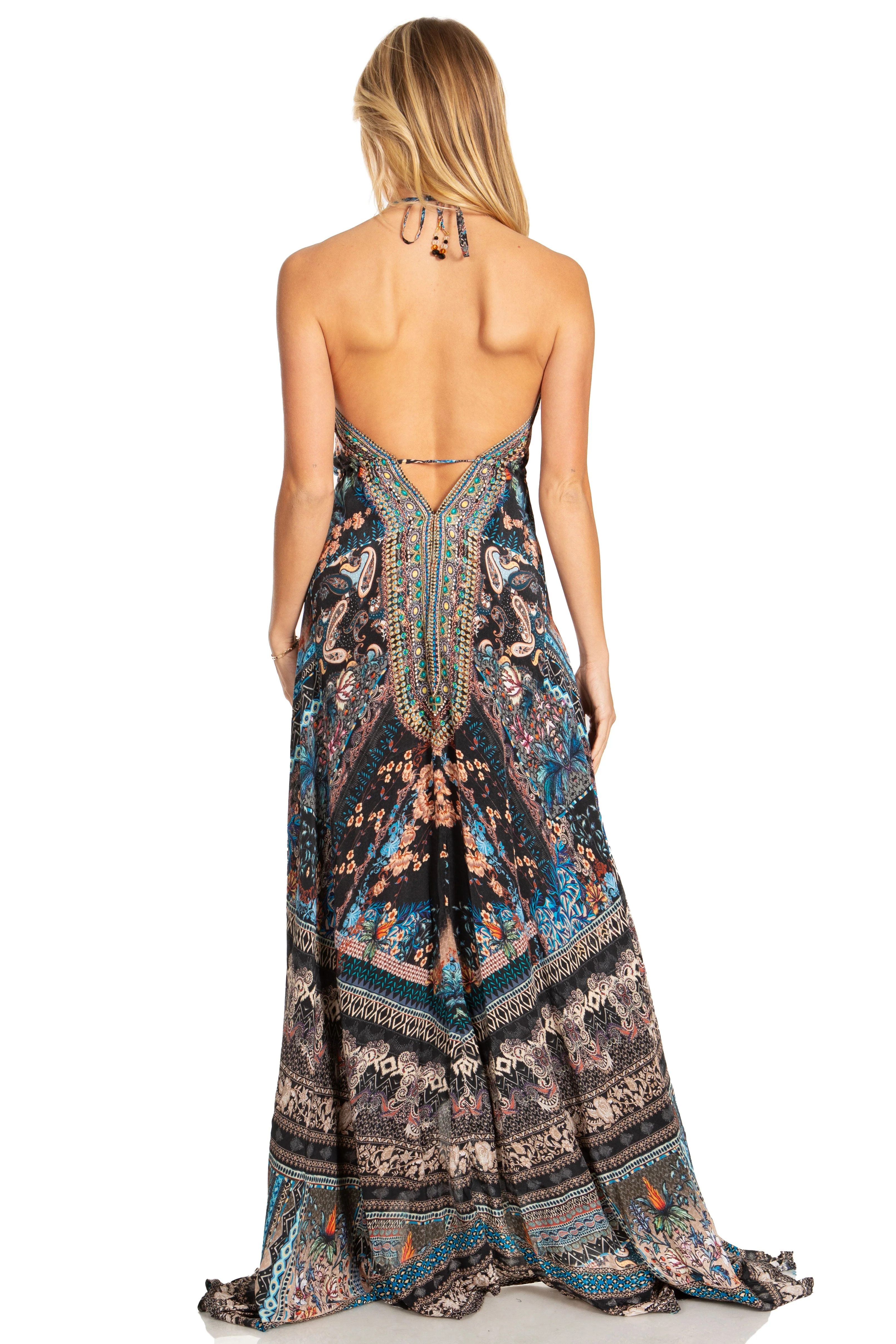 Sakkas Lizi 2025 Womens Maxi High-low Halter Handkerchief Long Dress Beach Party - Image 97