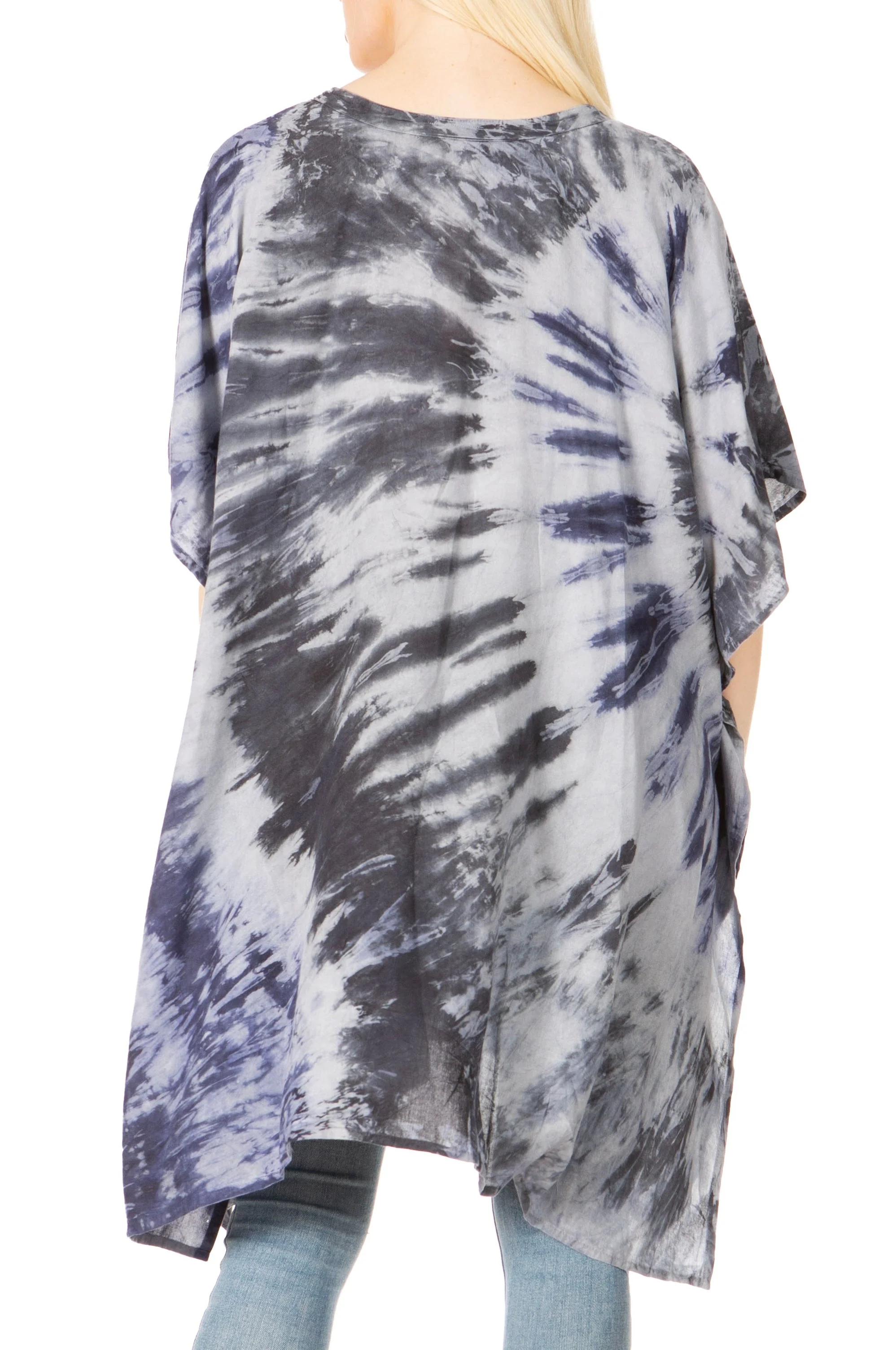 Sakkas Marcy Women's V-neck Caftan Top Tunic Dress - Perfect for Summer Boho Style & Swinging Coverup - Image 2