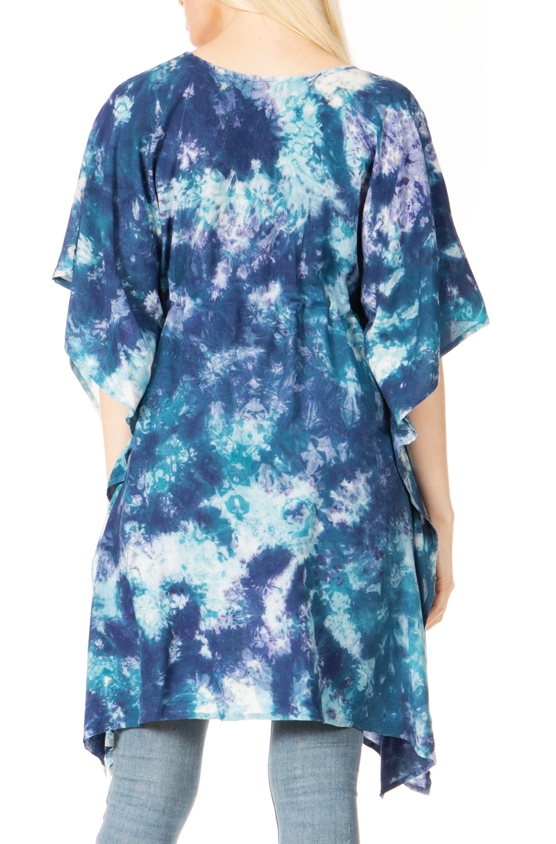 Sakkas Marcy Women's V-neck Caftan Top Tunic Dress - Perfect for Summer Boho Style & Swinging Coverup - Image 82