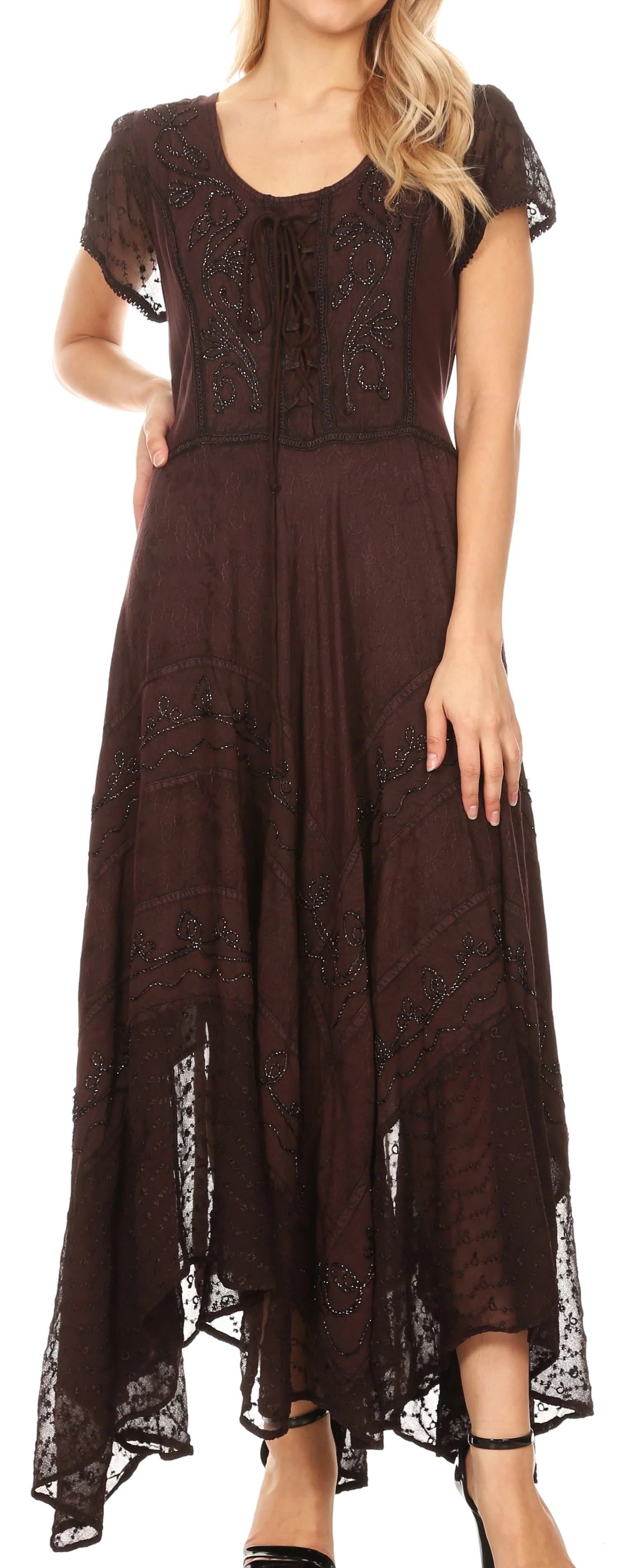 Sakkas Marigold Embroidered Fairy Dress - Image 13