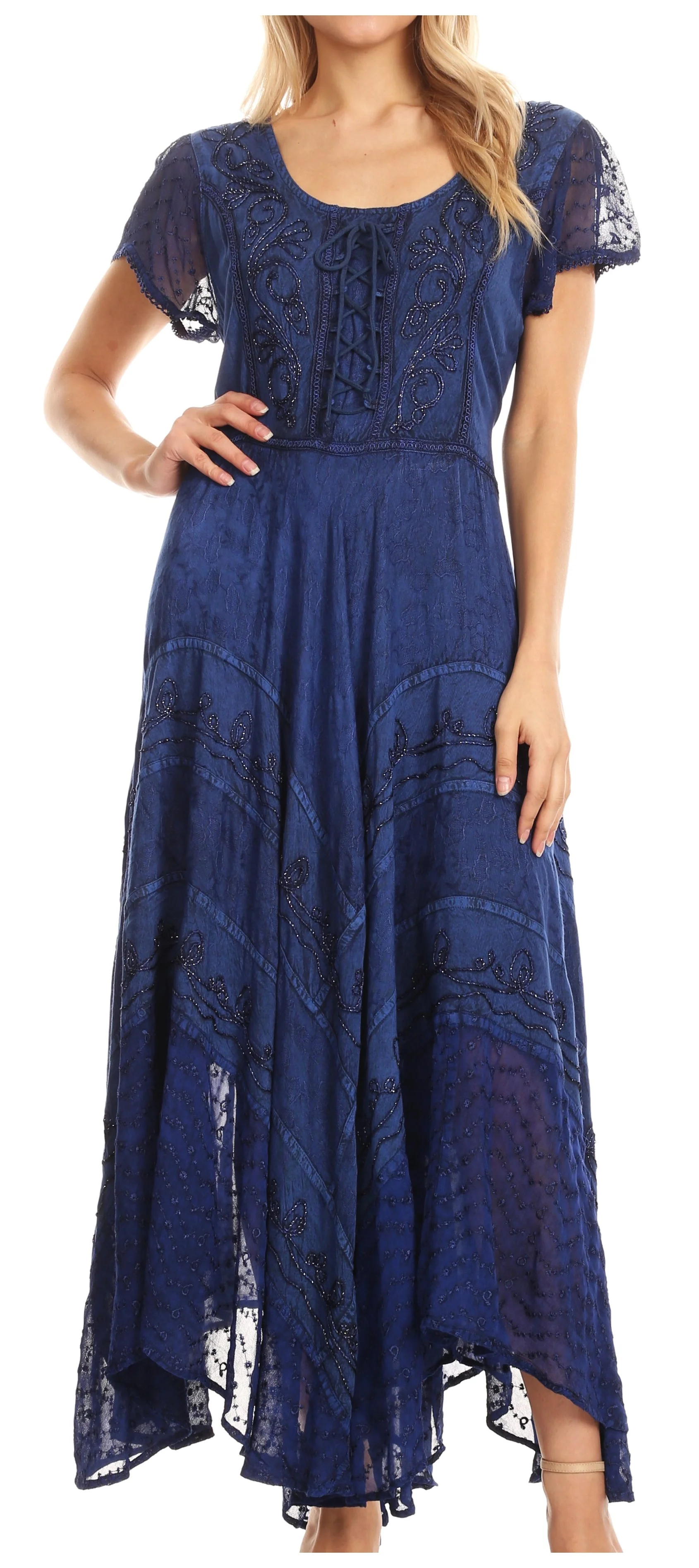 Sakkas Marigold Embroidered Fairy Dress - Image 31