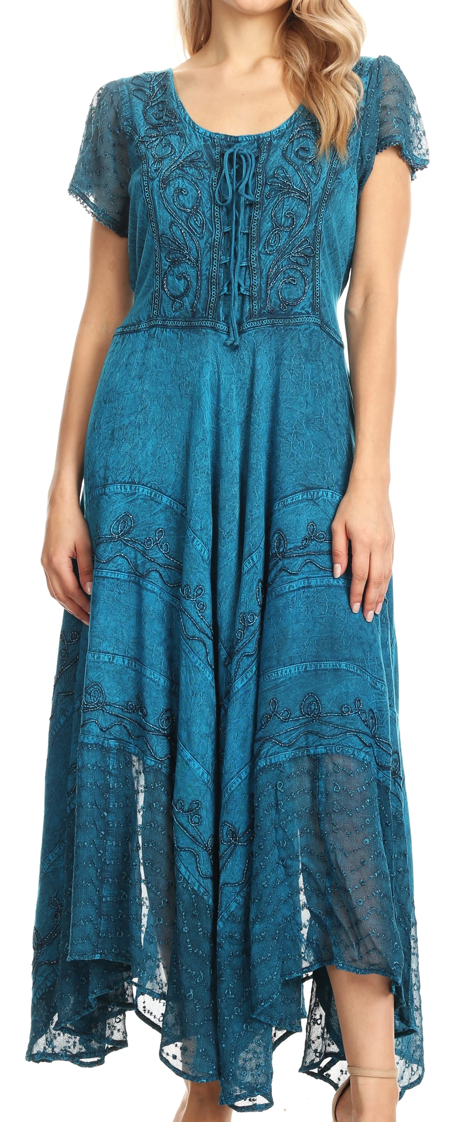 Sakkas Marigold Embroidered Fairy Dress - Image 49