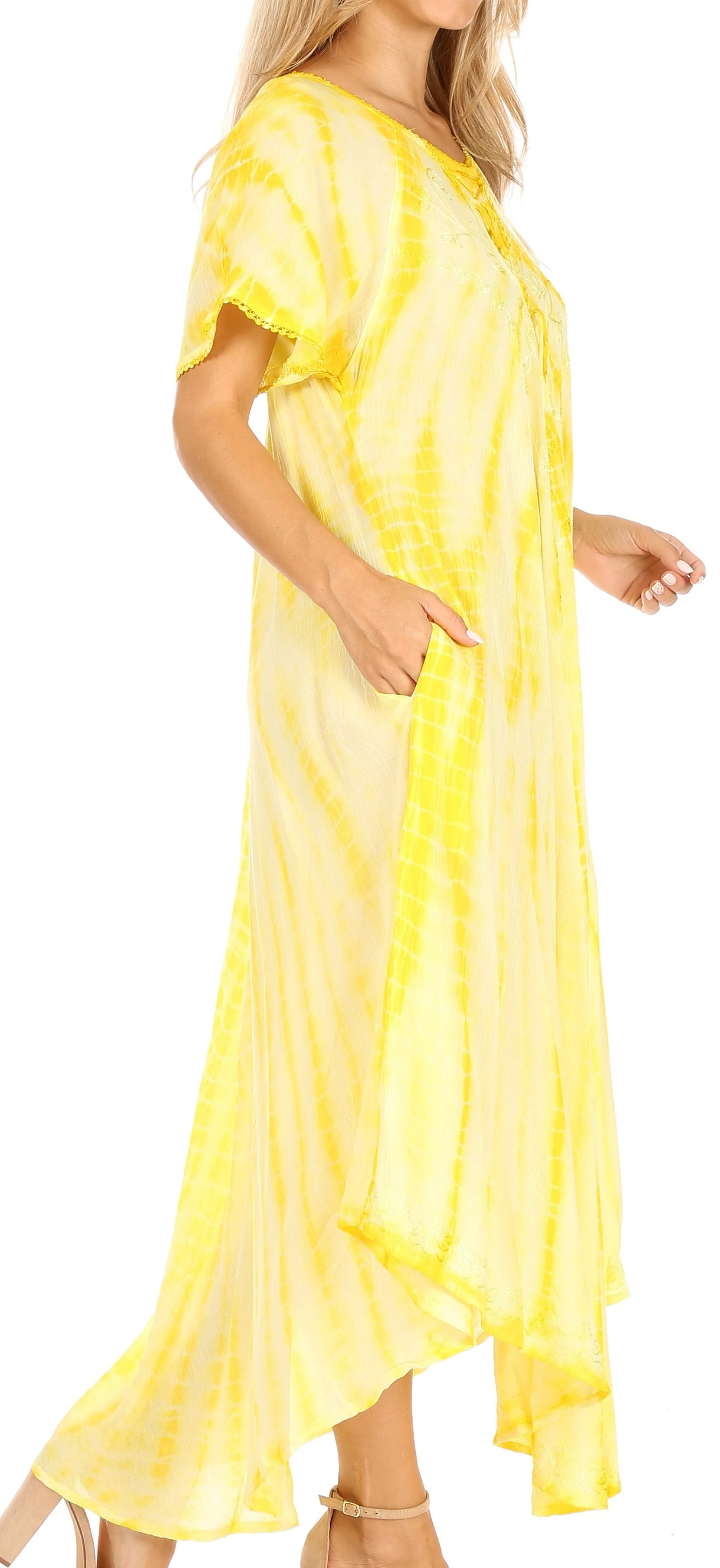 Sakkas Melika Tie Dye Caftan Dress - Image 39