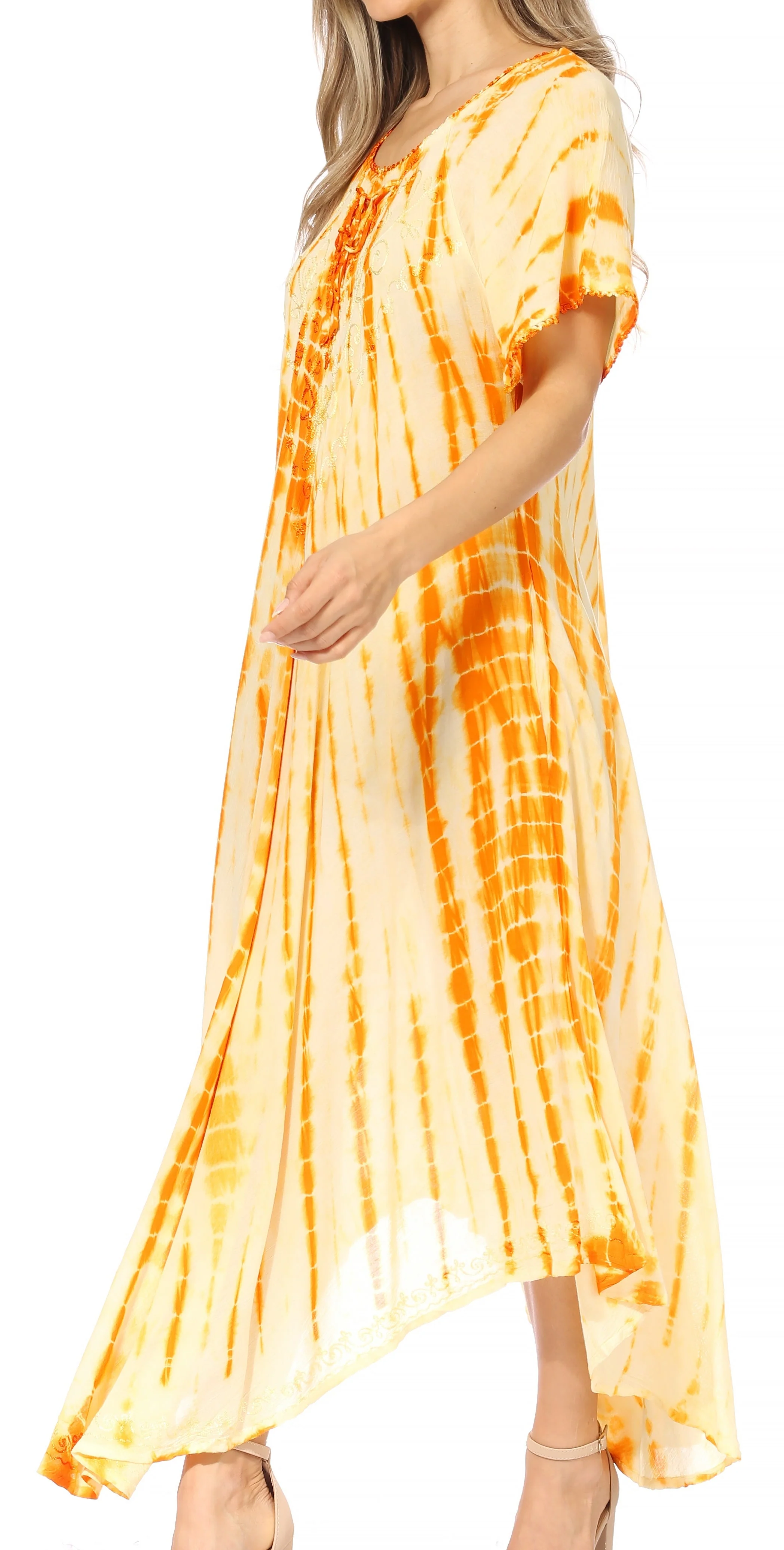 Sakkas Melika Tie Dye Caftan Dress - Image 53