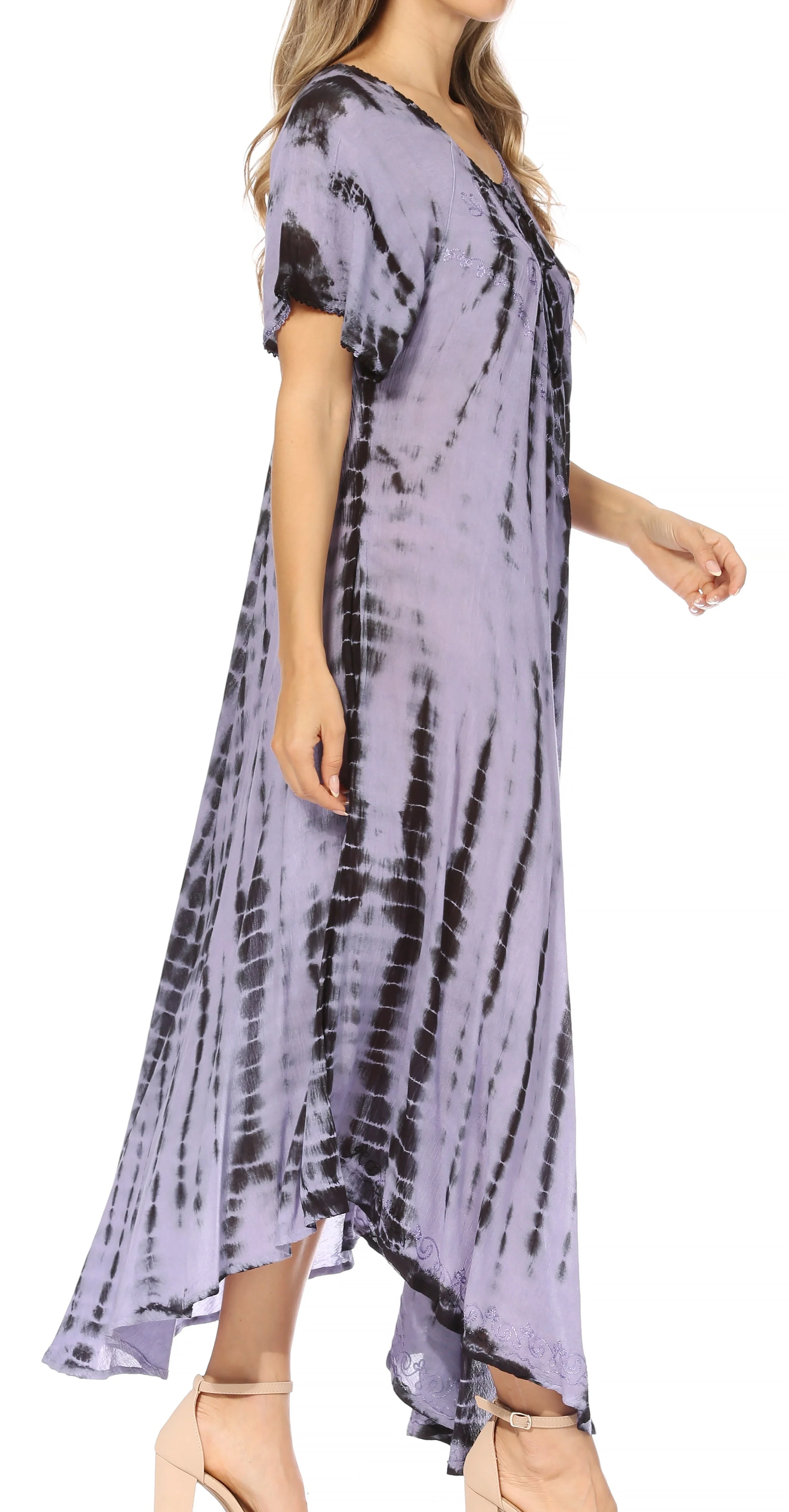 Sakkas Melika Tie Dye Caftan Dress - Image 58