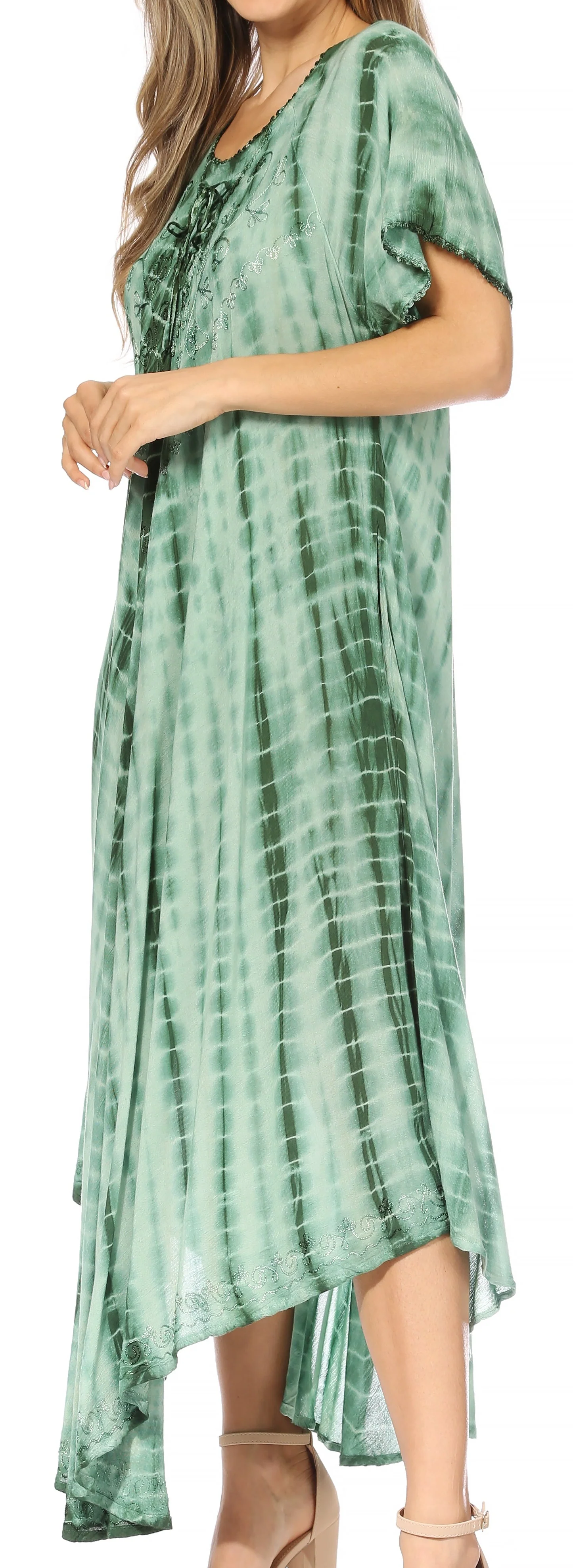 Sakkas Melika Tie Dye Caftan Dress - Image 8