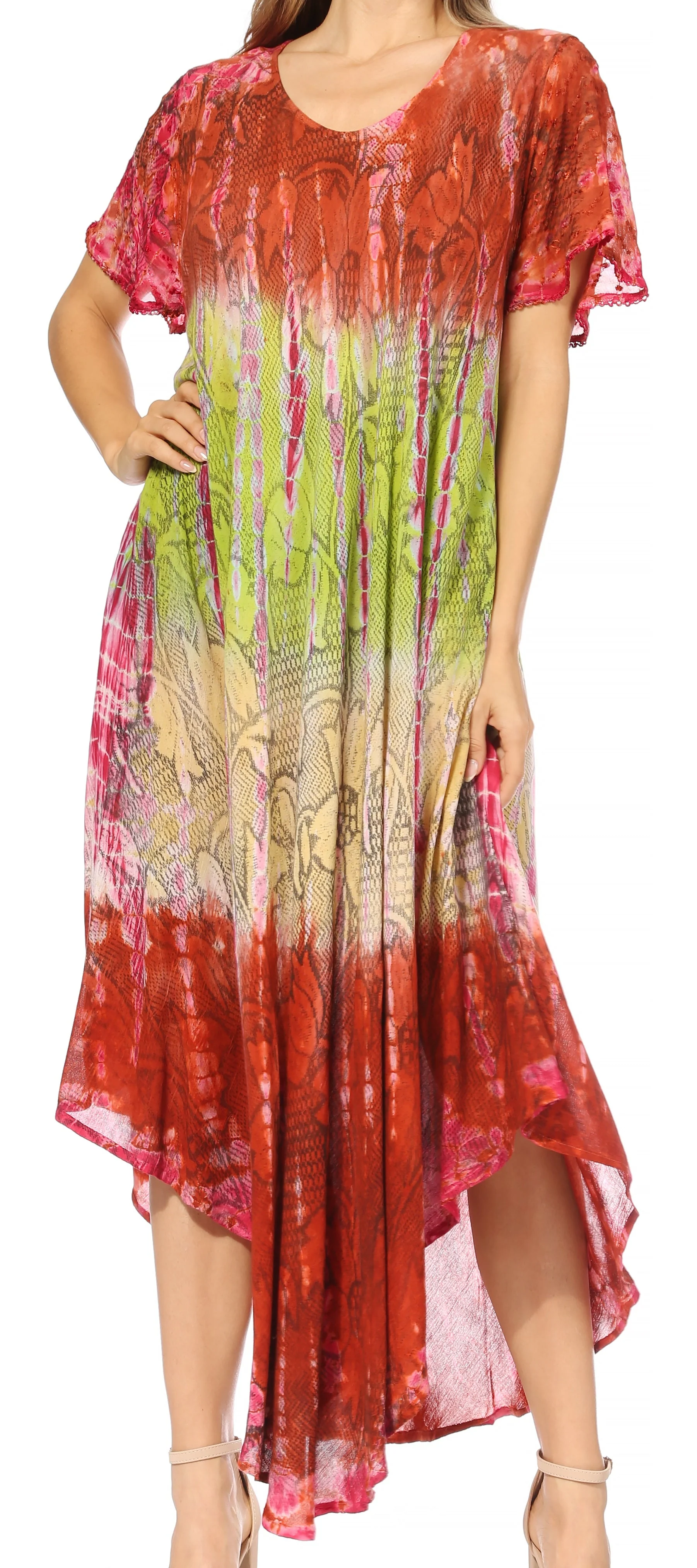 Sakkas Mika Ombre Floral Caftan Dress - Image 16