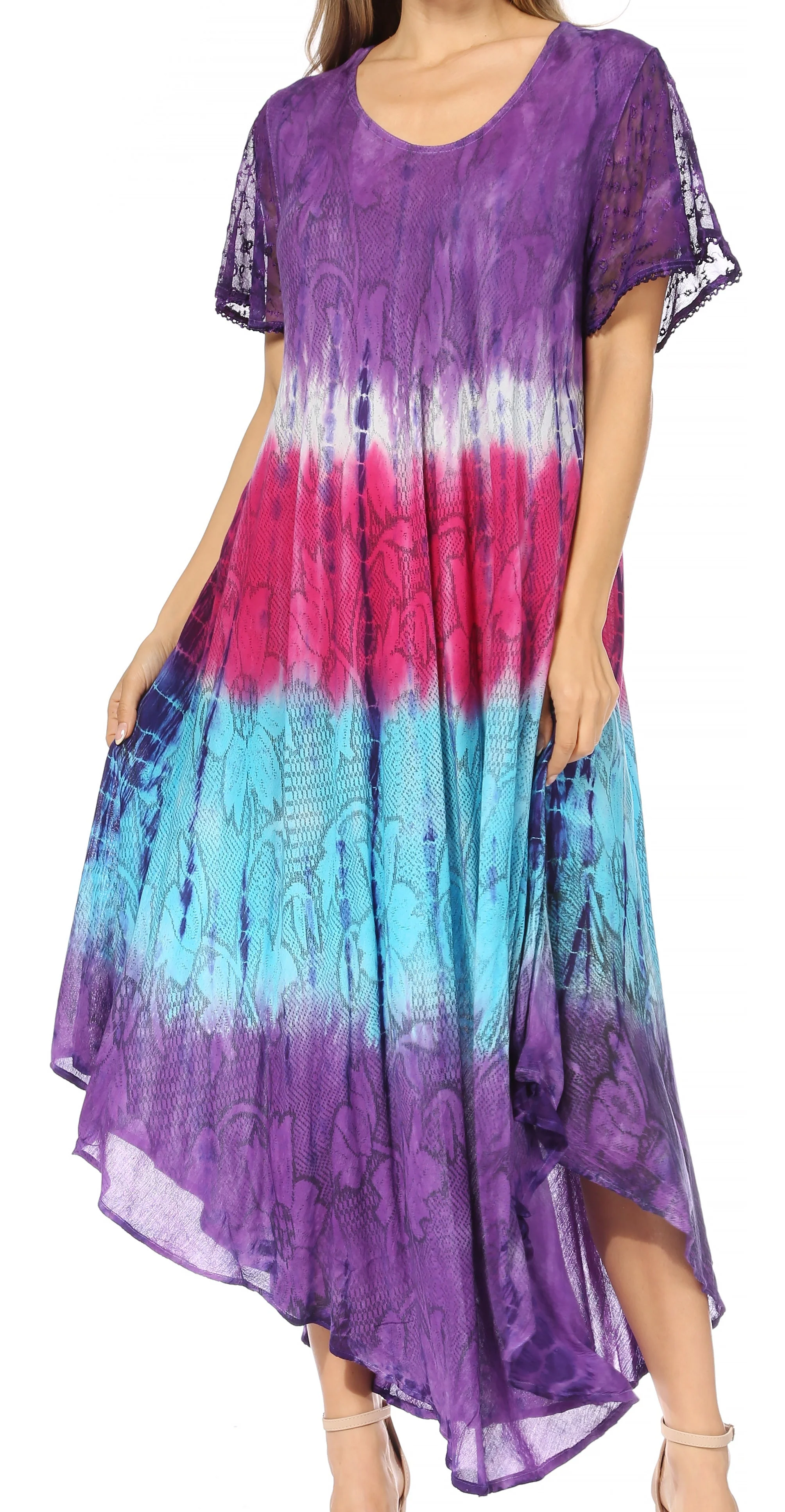 Sakkas Mika Ombre Floral Caftan Dress - Image 26
