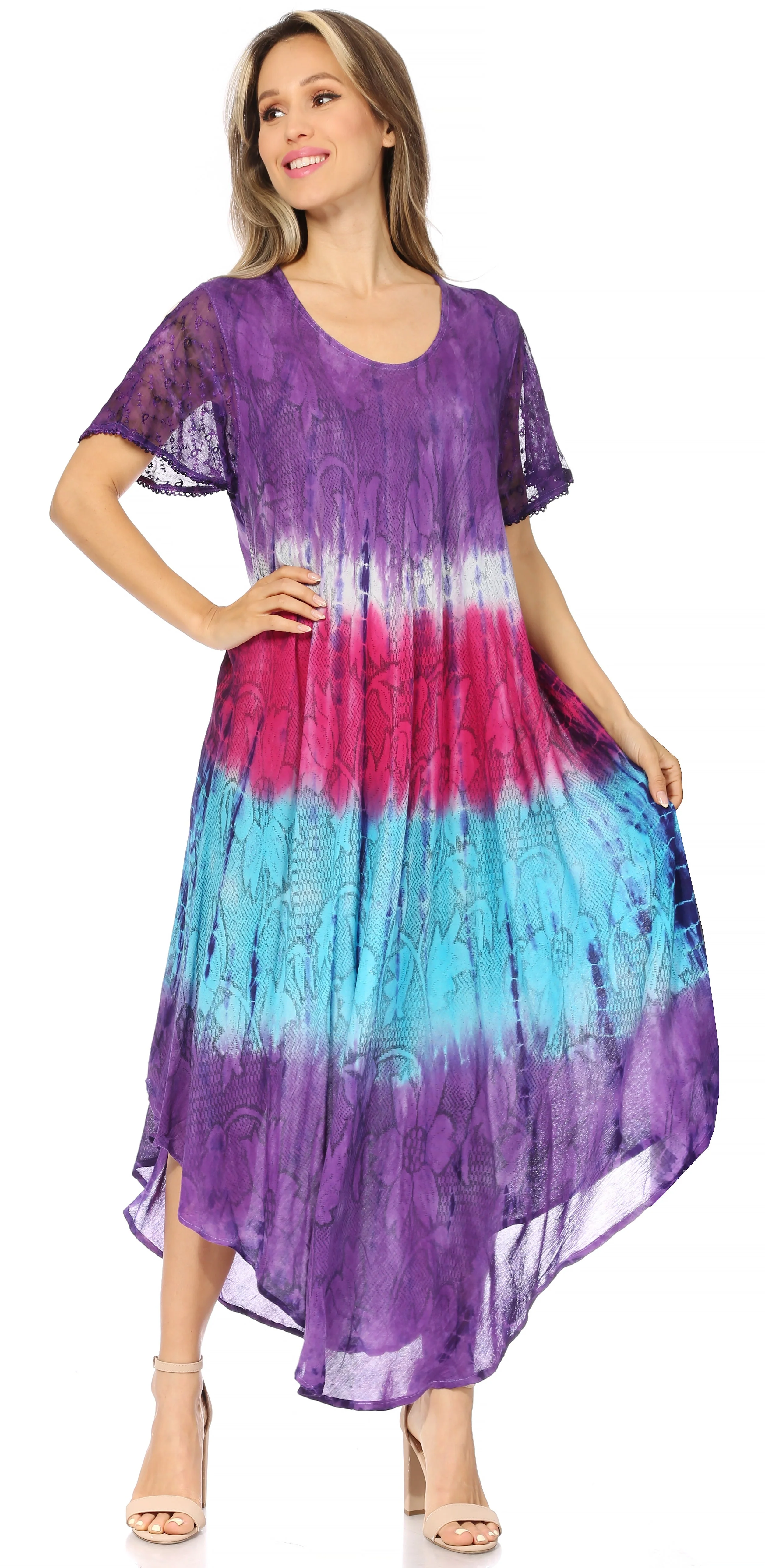 Sakkas Mika Ombre Floral Caftan Dress - Image 30