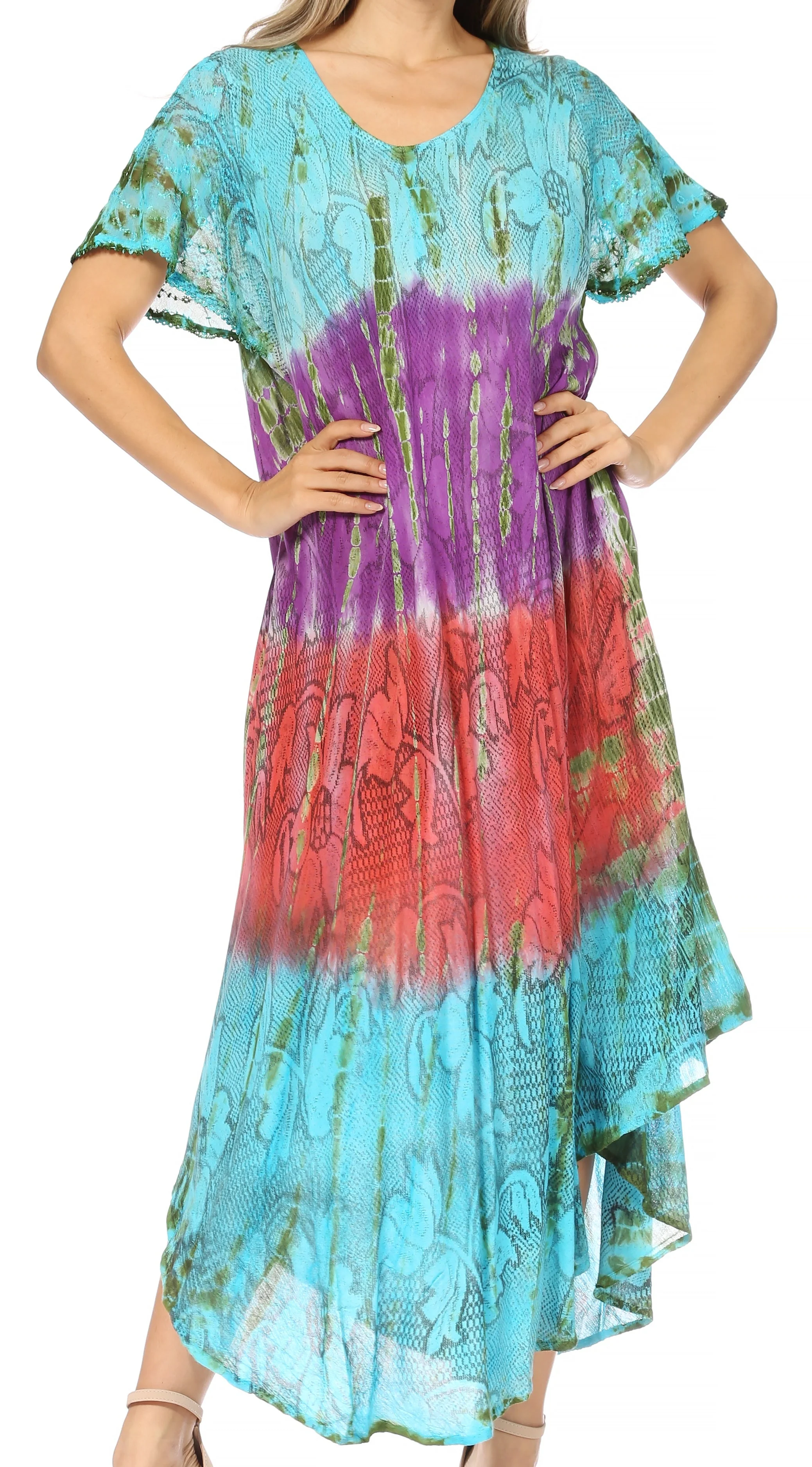 Sakkas Mika Ombre Floral Caftan Dress - Image 31