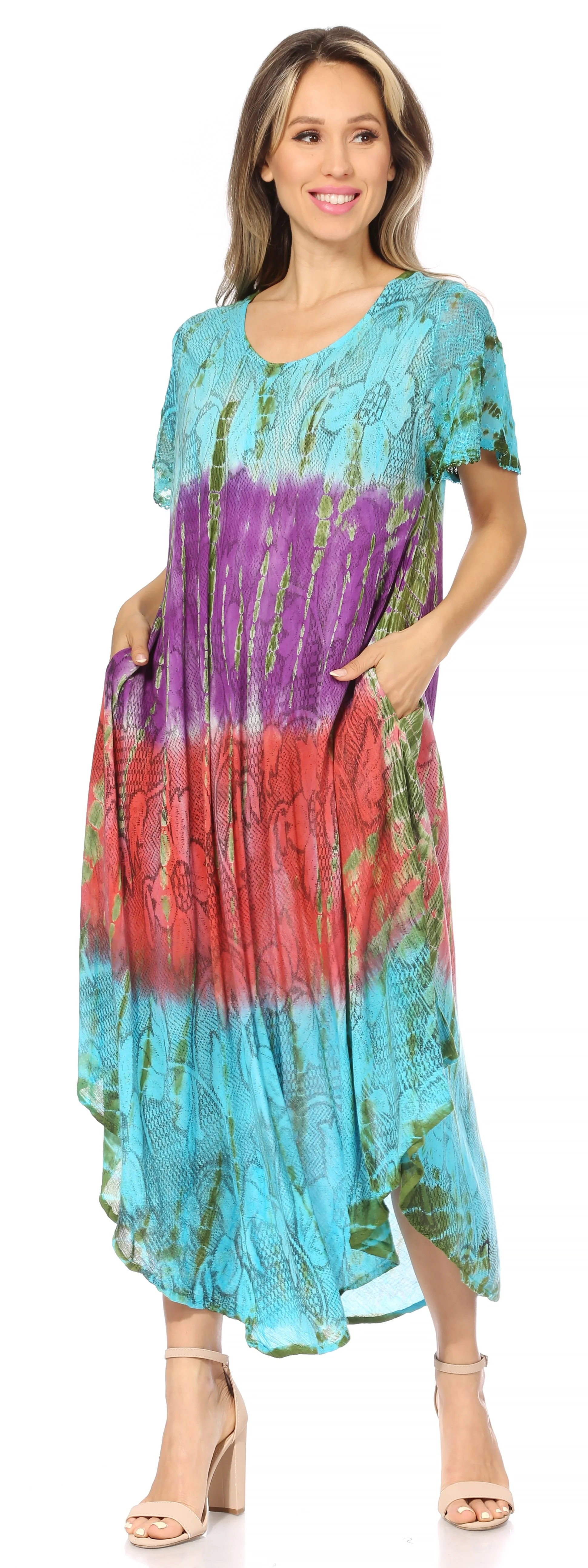 Sakkas Mika Ombre Floral Caftan Dress - Image 35