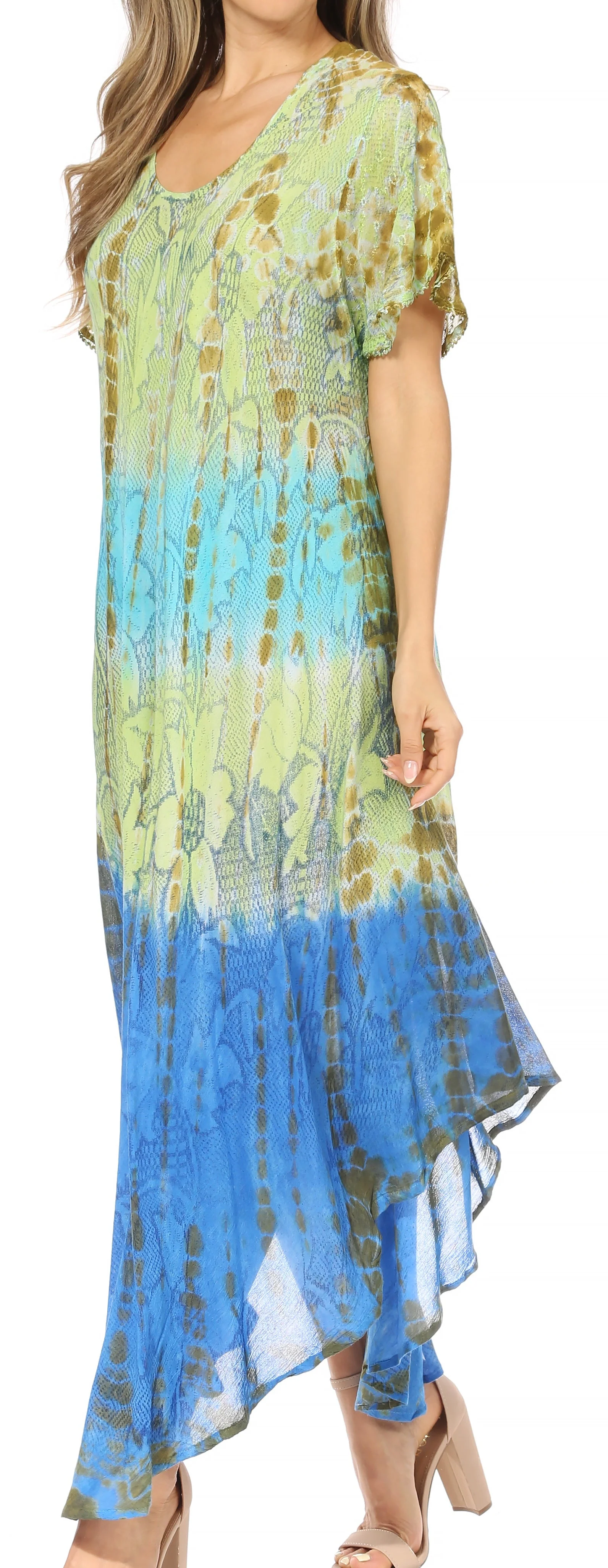 Sakkas Mika Ombre Floral Caftan Dress - Image 43