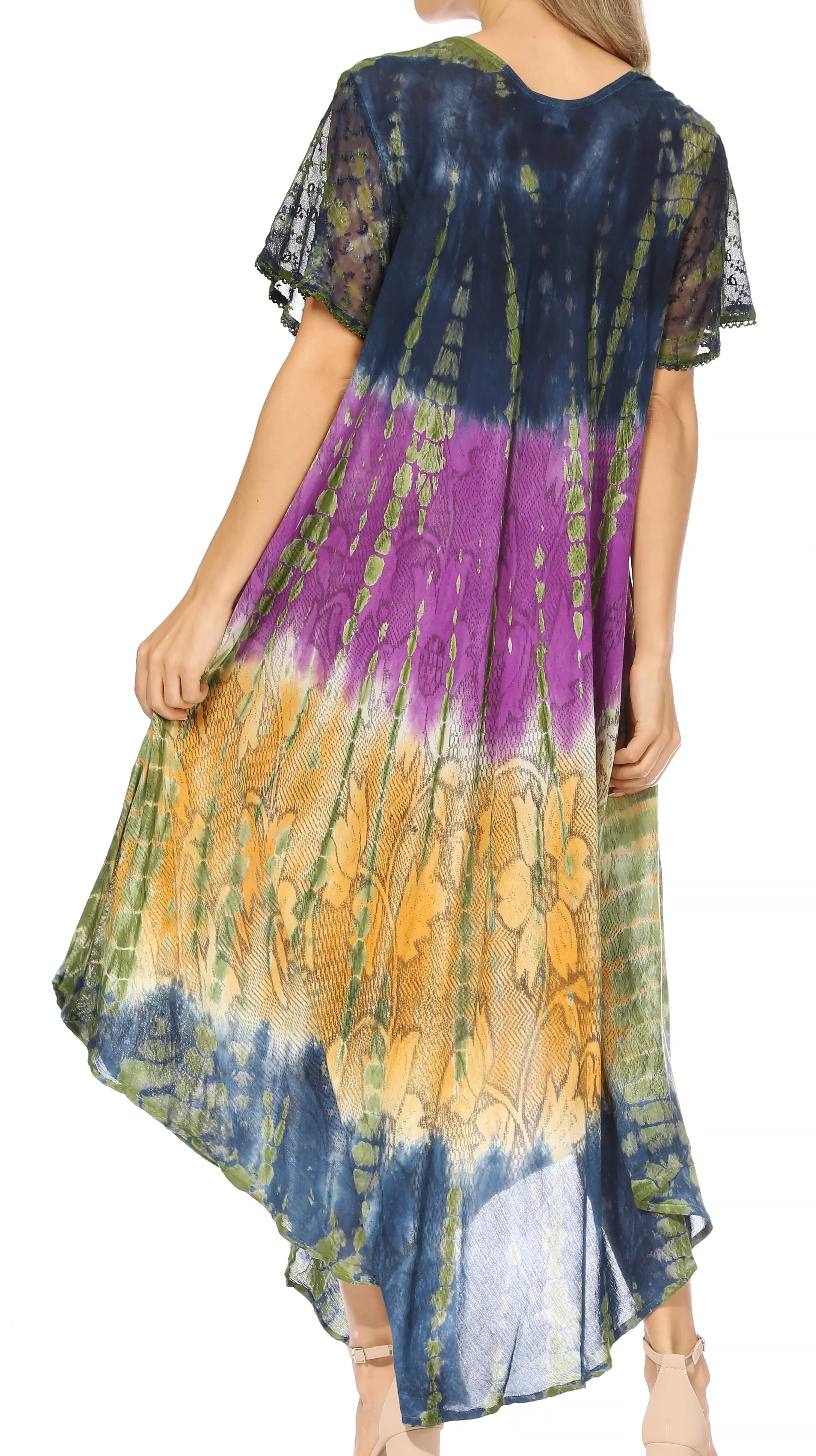 Sakkas Mika Ombre Floral Caftan Dress - Image 7